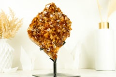 Natural Citrine Cluster with AAA, Large Orange Druzy