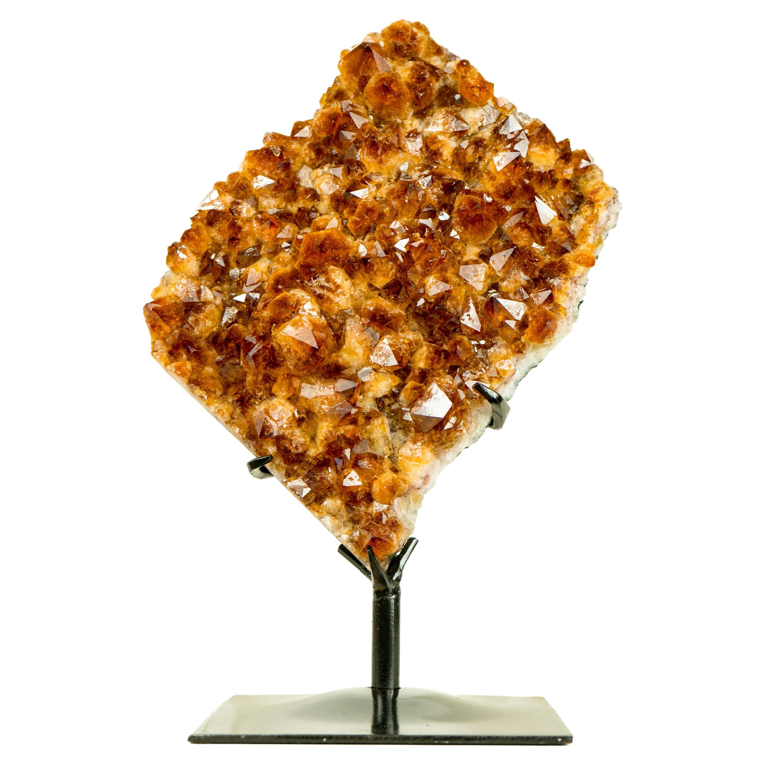 Natural Citrine Cluster with AAA, Large Orange Druzy