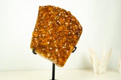 Cluster di citrino naturale con drusa AAA, arancione Madeira