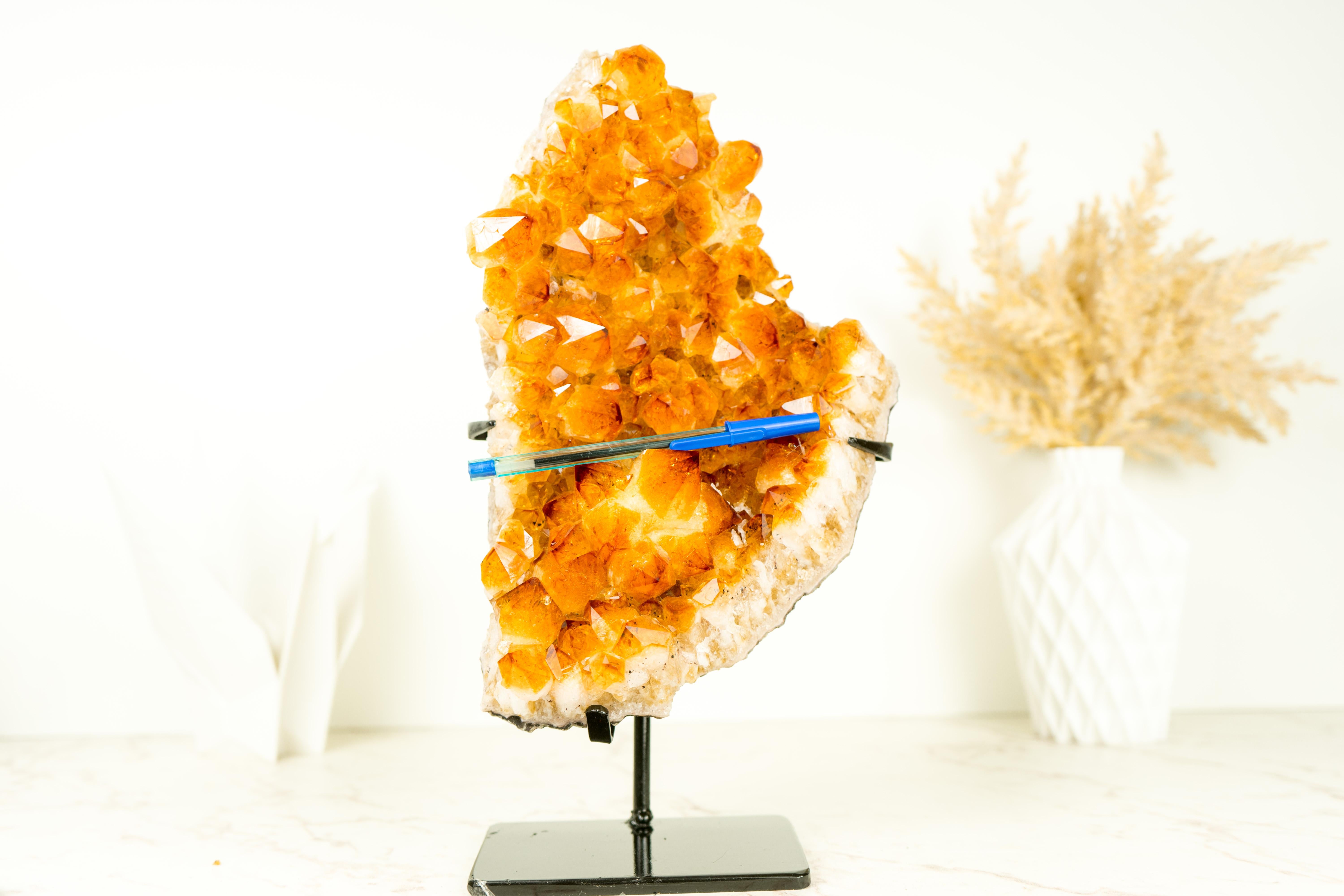 Introducing our high-grade Citrine Cluster, a beautiful Citrine Specimen, that showcases many special characteristics that will add to any space you decide to exhibit it. A prized addition to any gemstone collection or home decor, adding beautiful