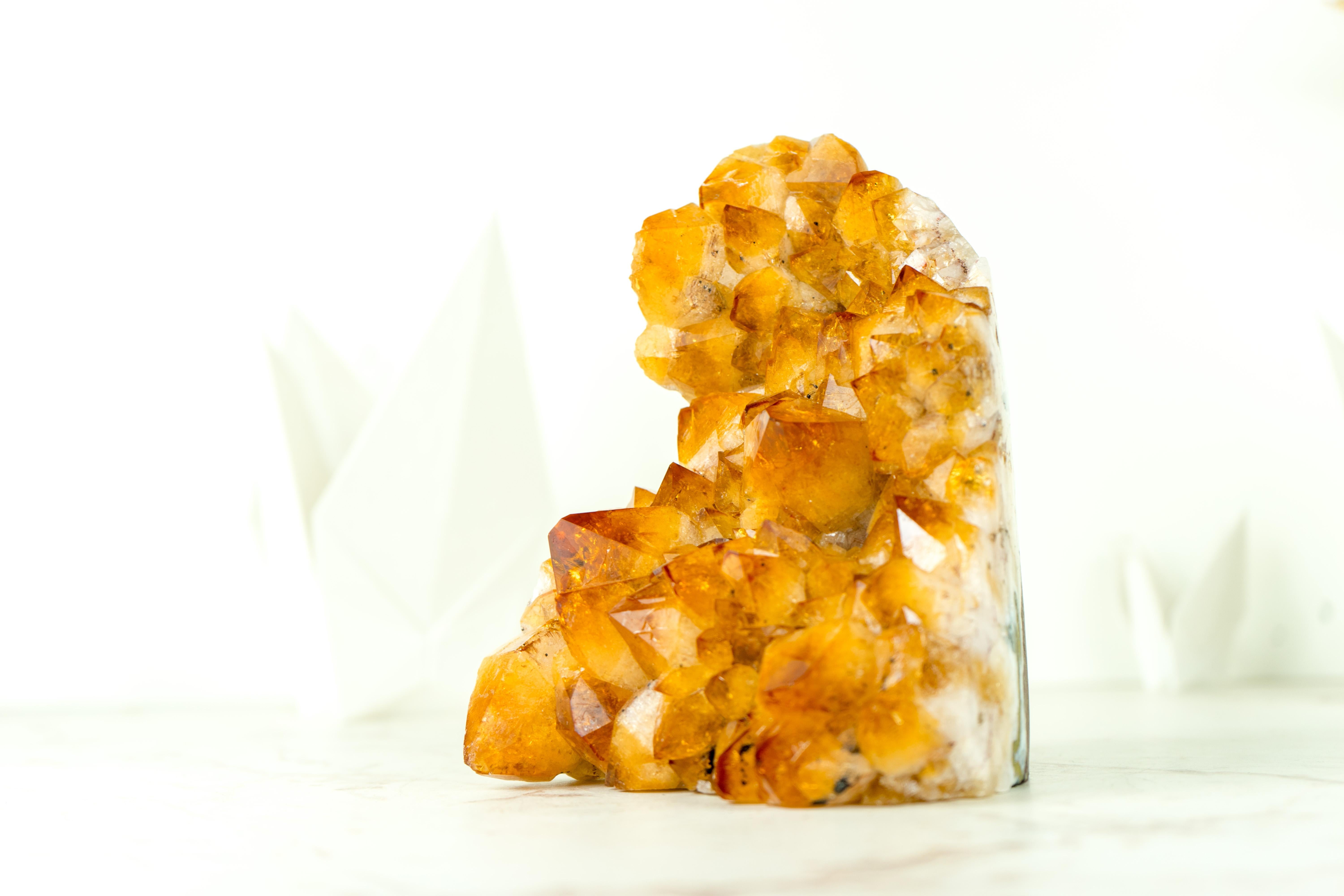 Natural Citrine Cluster, with Large, AAA, Rich Yellow Citrine Druzy For Sale 4