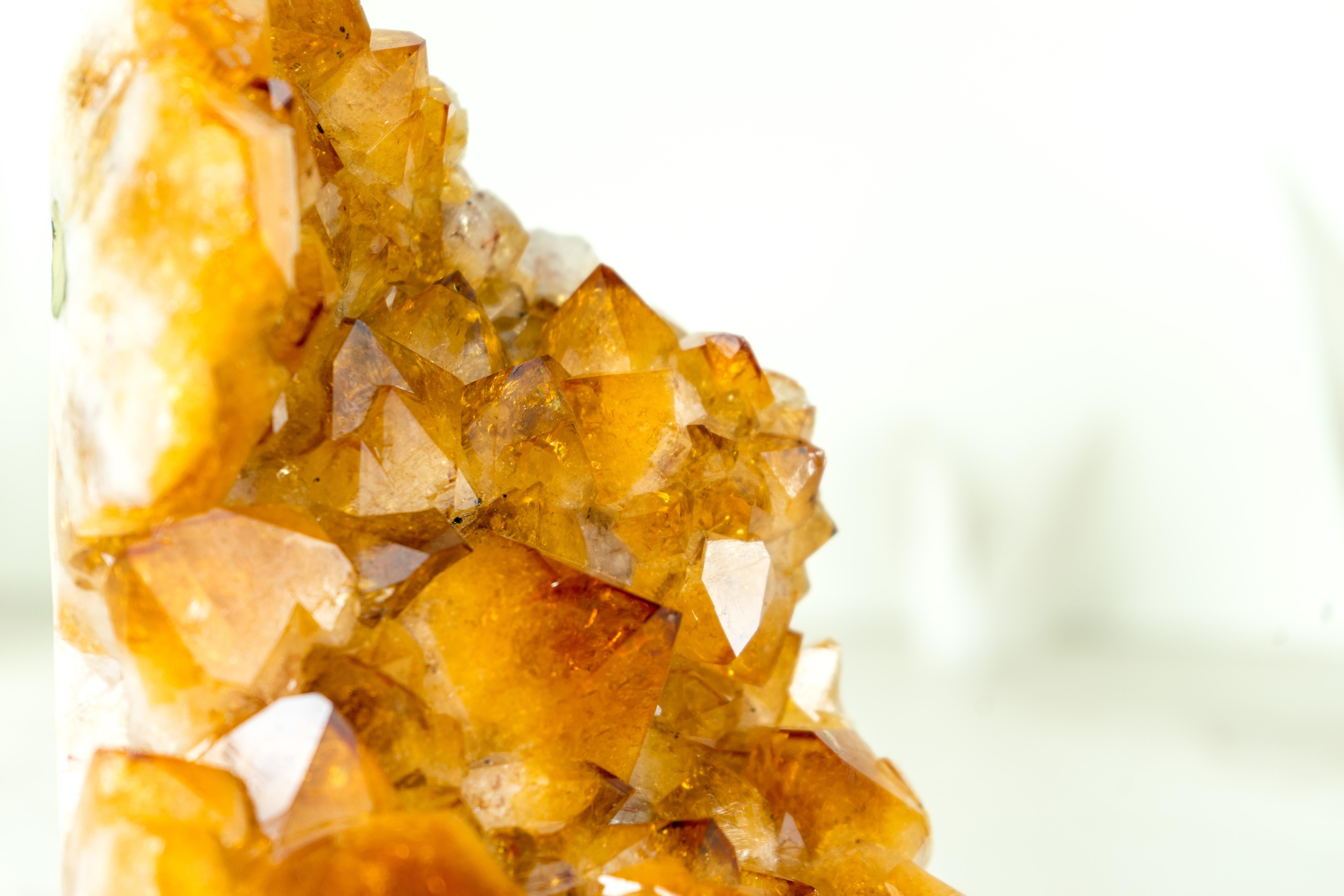 Natural Citrine Cluster, with Large, AAA, Rich Yellow Citrine Druzy For Sale 1
