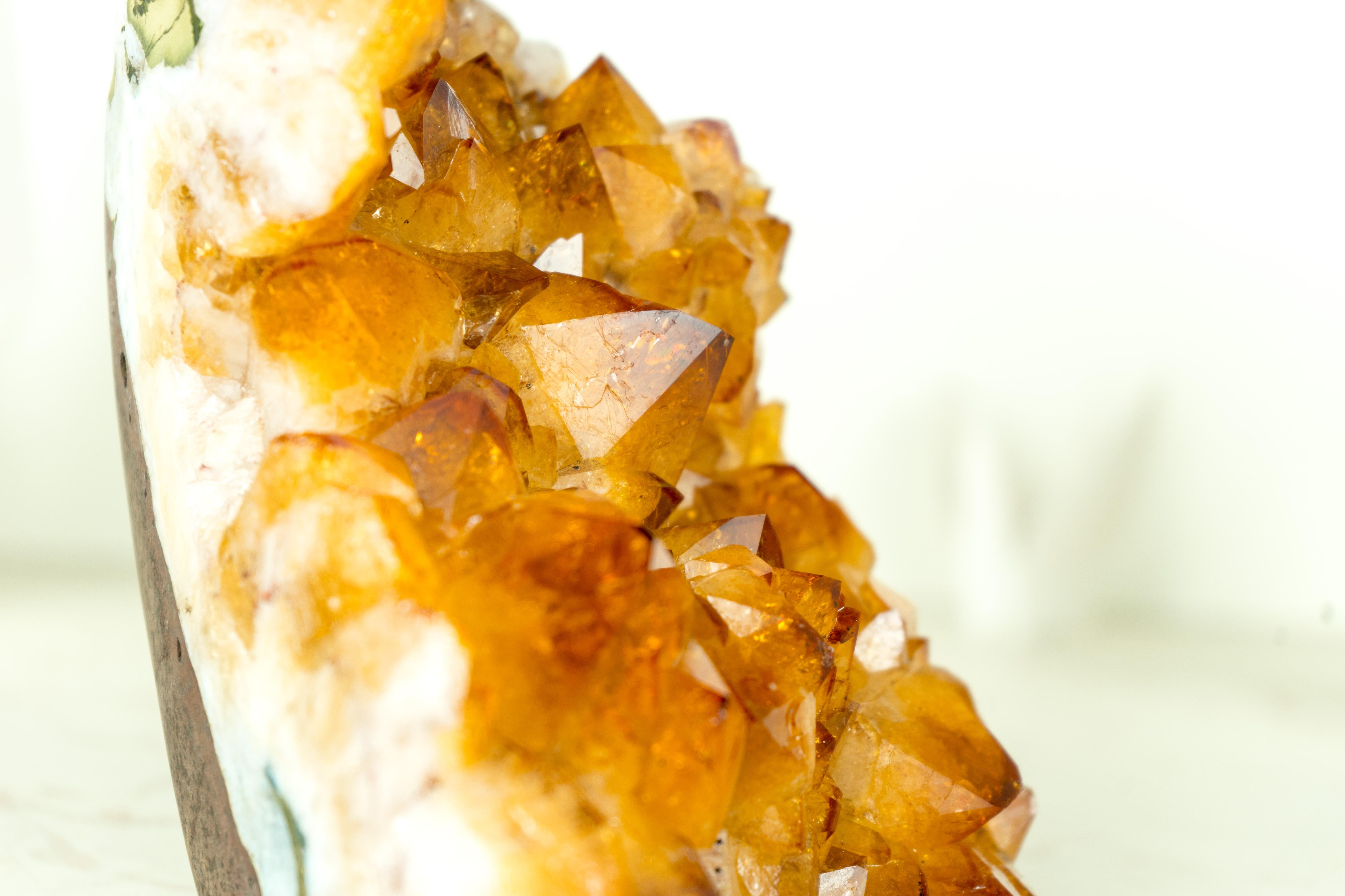 Natural Citrine Cluster, with Large, AAA, Rich Yellow Citrine Druzy For Sale 2