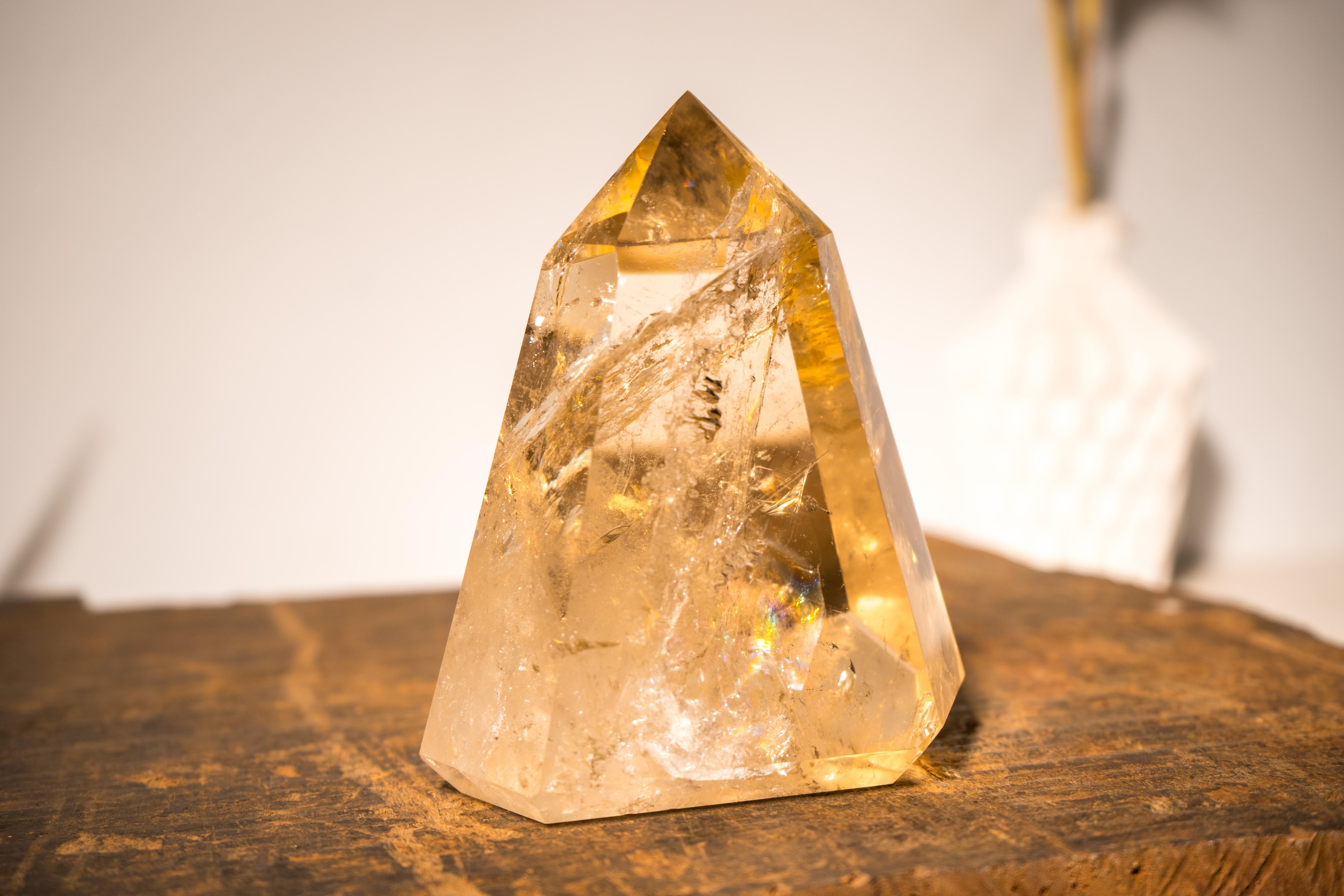 Generator d'obélisque en quartz, cristal et citrine naturelle authentique 4