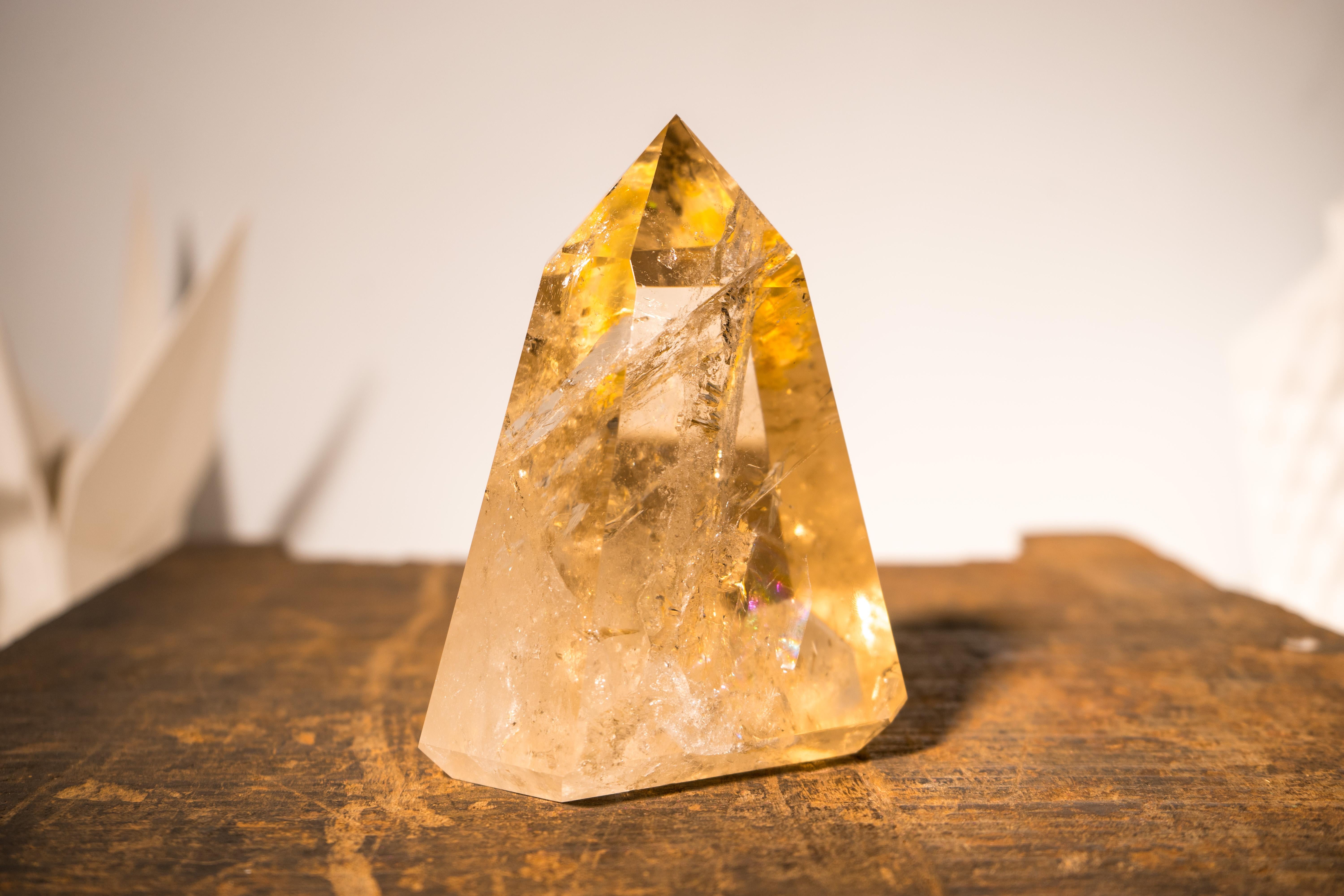 Generator d'obélisque en quartz, cristal et citrine naturelle authentique 6