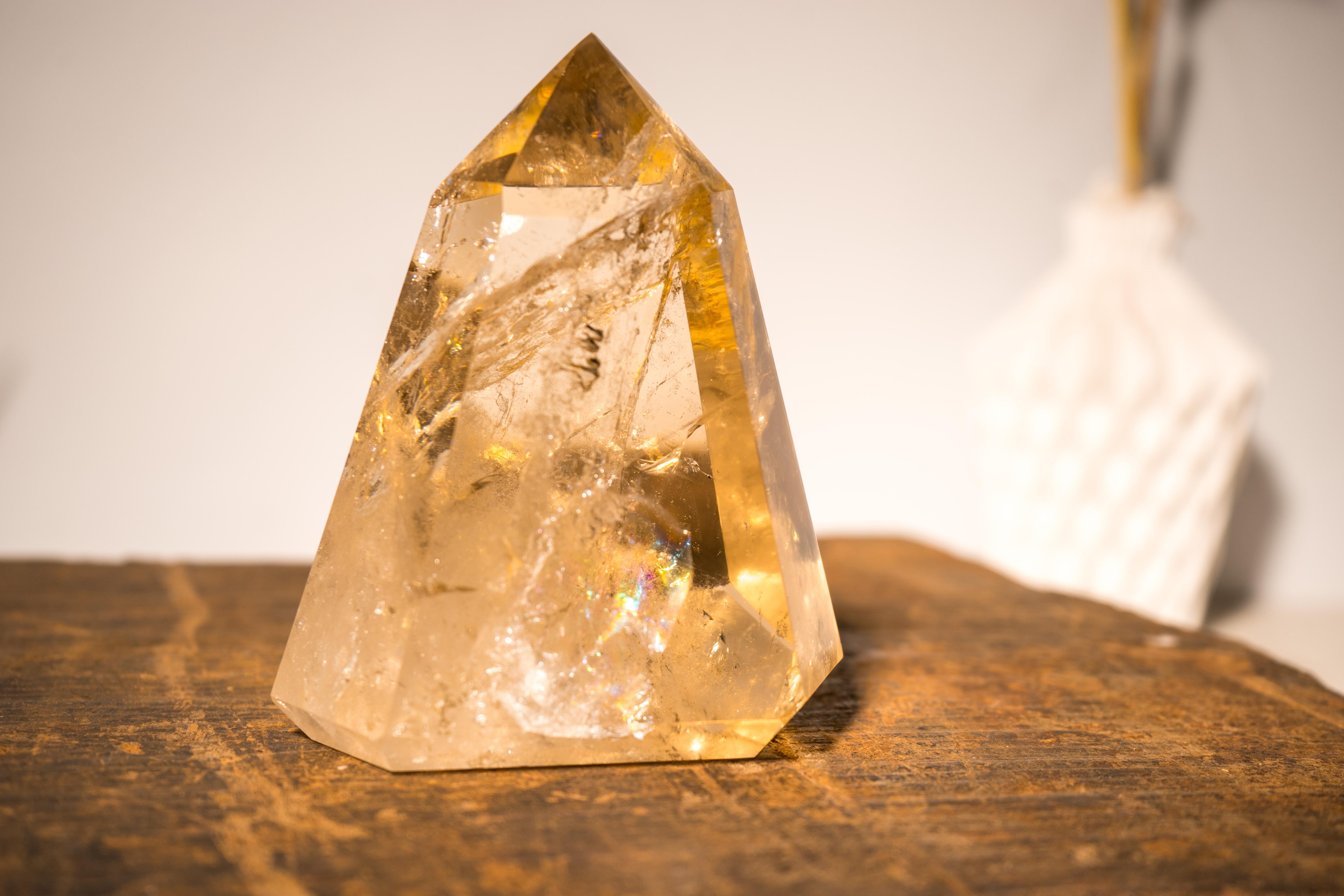 Generator d'obélisque en quartz, cristal et citrine naturelle authentique 8