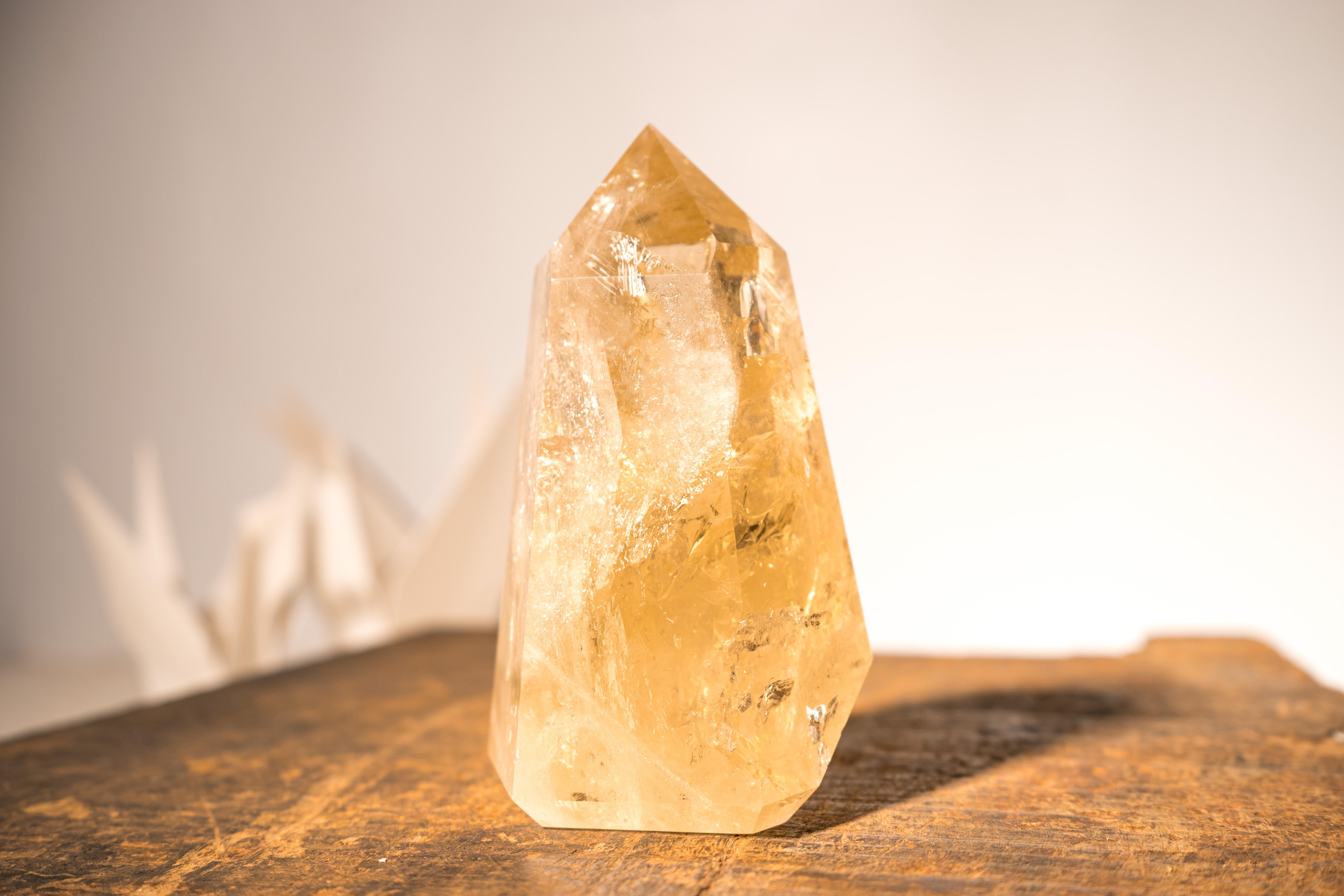 Real Genuine Yellow Citrine, A Citrine Beauty

▫️ Description

Beautiful, highly energetic, rare, and aesthetic, this natural citrine comes straight from the famous mines of Araçuaí, Brazil. What makes it truly special is its raw, unheated quality,