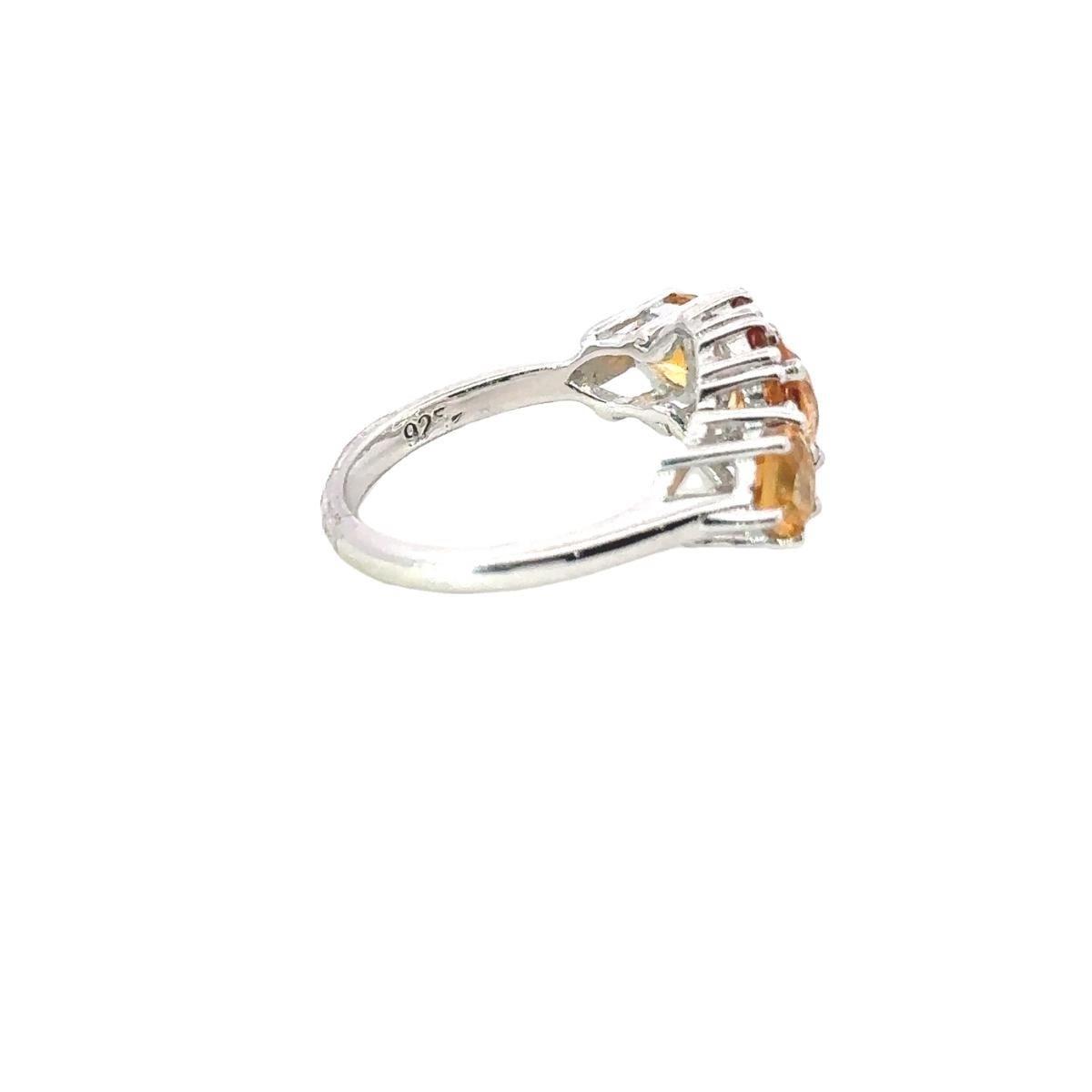 En venta: Alianza de Citrino Natural en Plata Maciza para Mamá  6