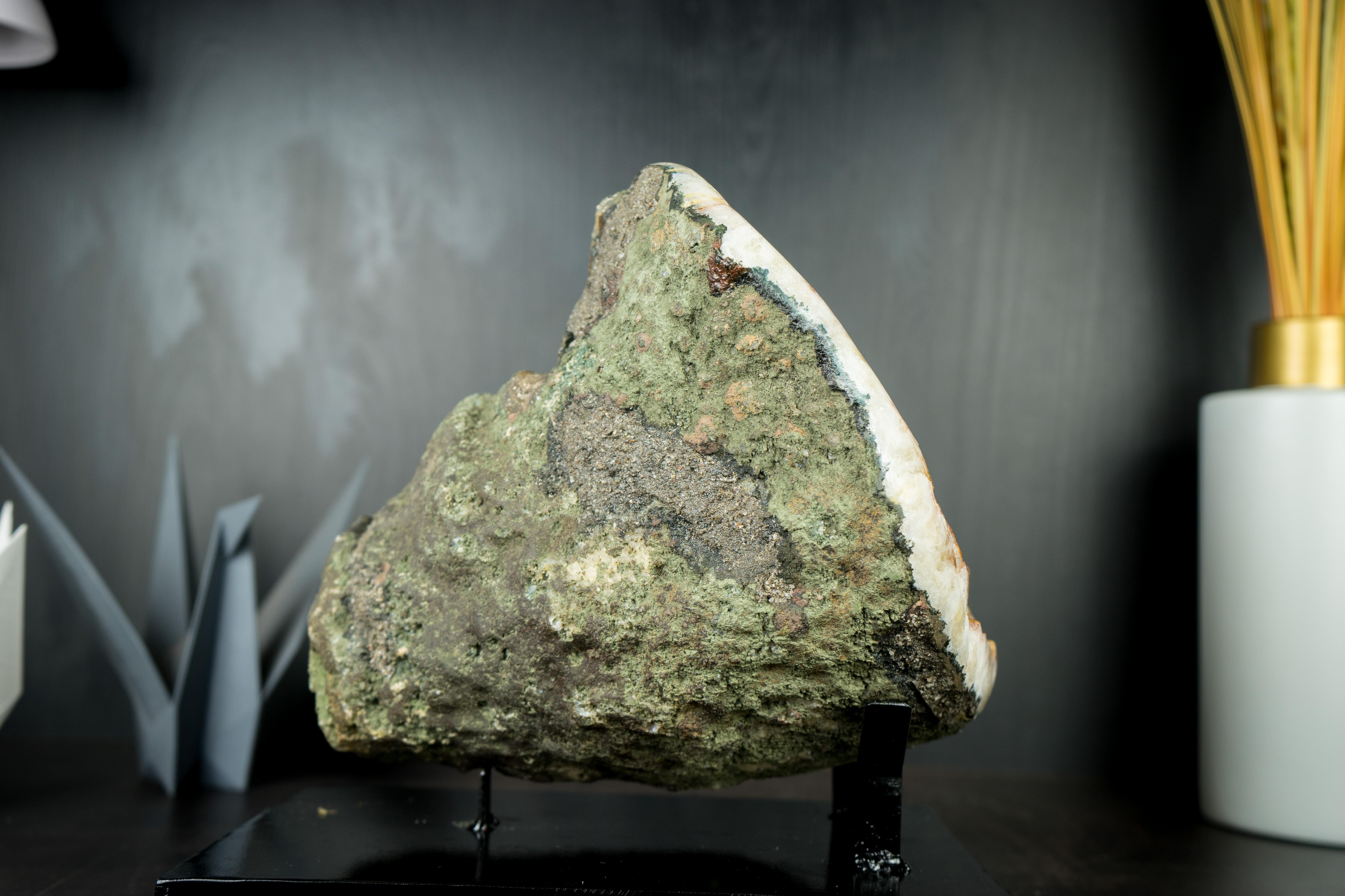 Natural Citrine Geode Cave with Sparkly Orange Citrine Druzy 6