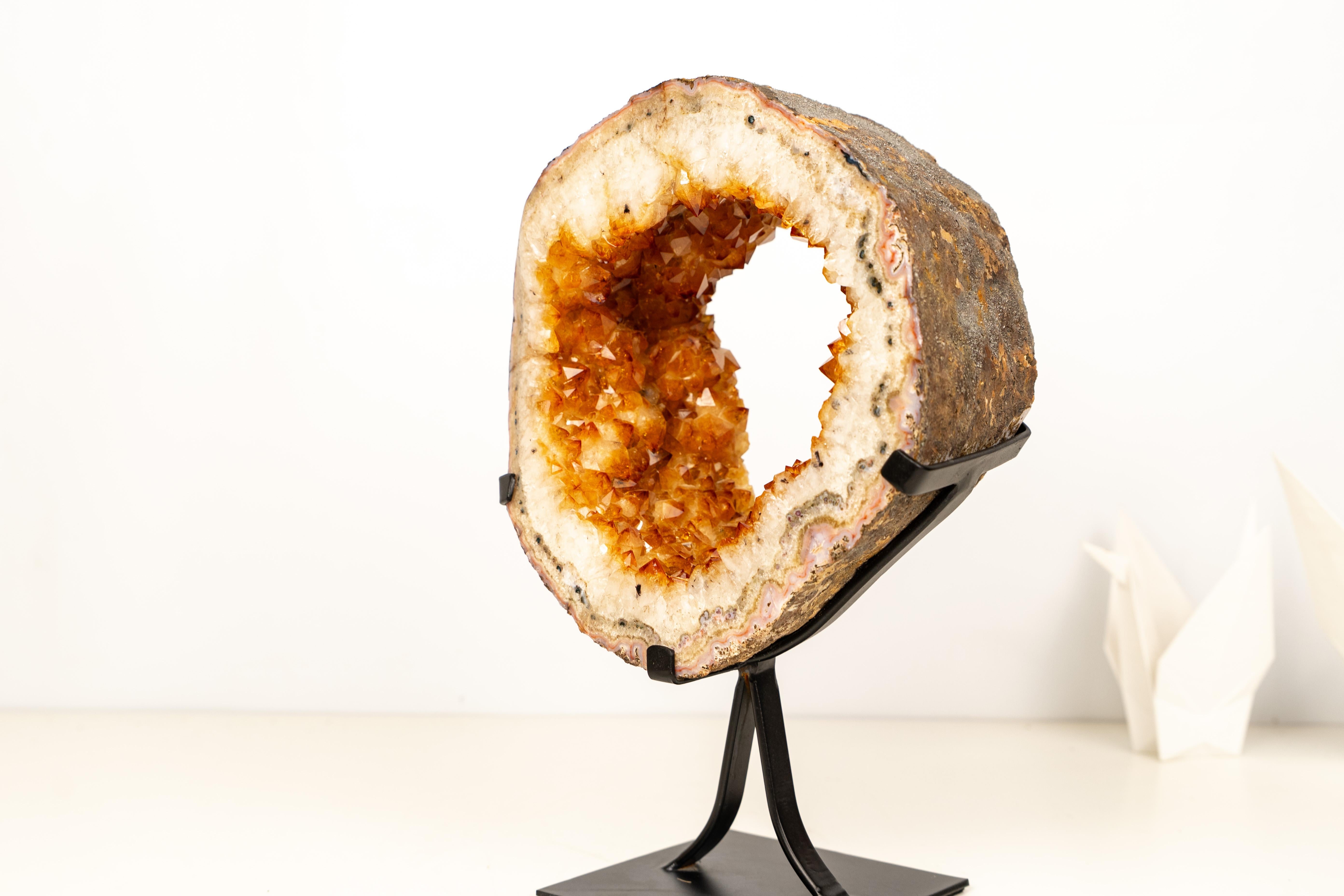 Crystal Natural Citrine Geode Portal For Sale