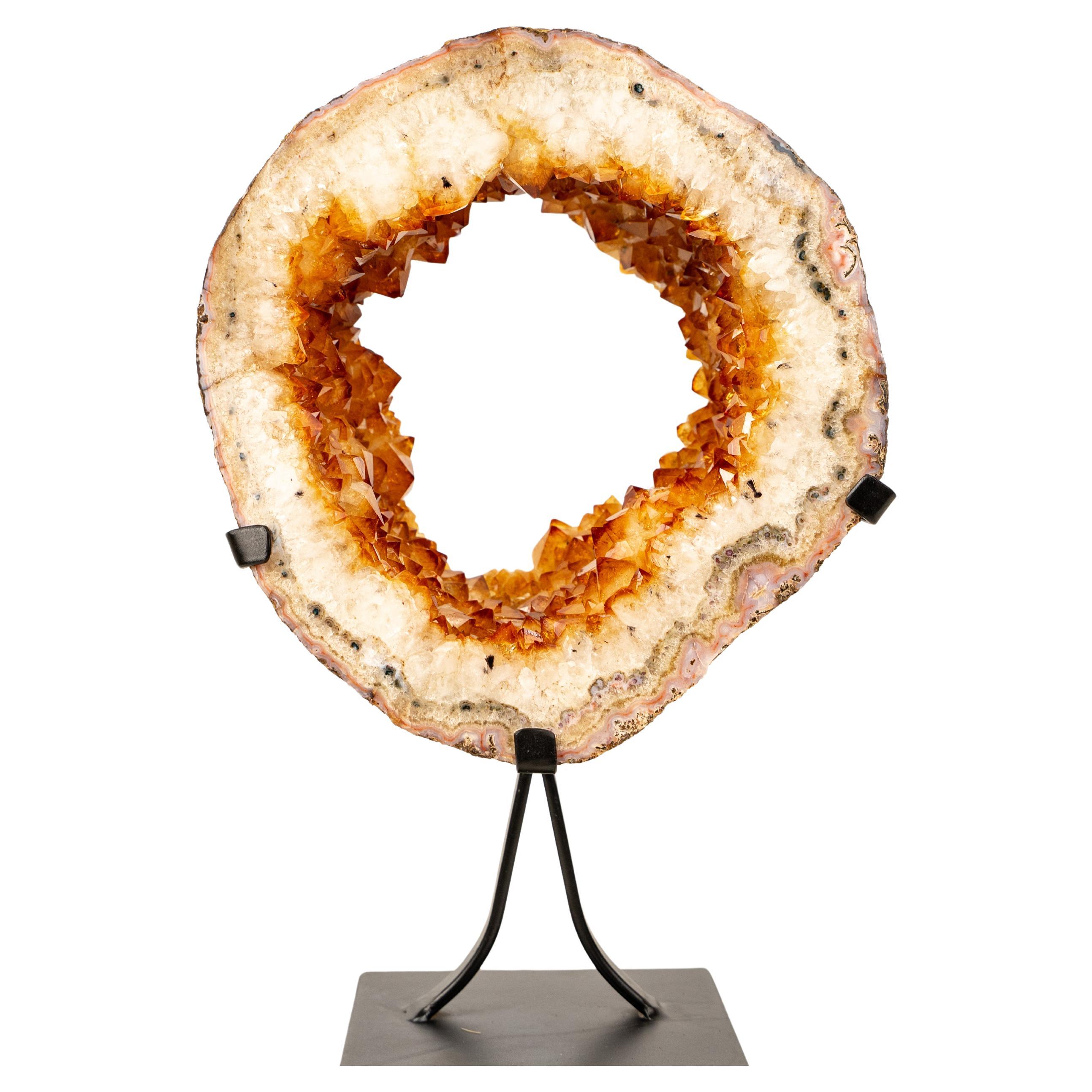 Natural Citrine Geode Portal