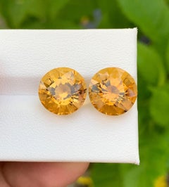 Natürliche Citrin Paar 13,30 Ct Brasilien Gelb Matching Pair Schmuckherstellung