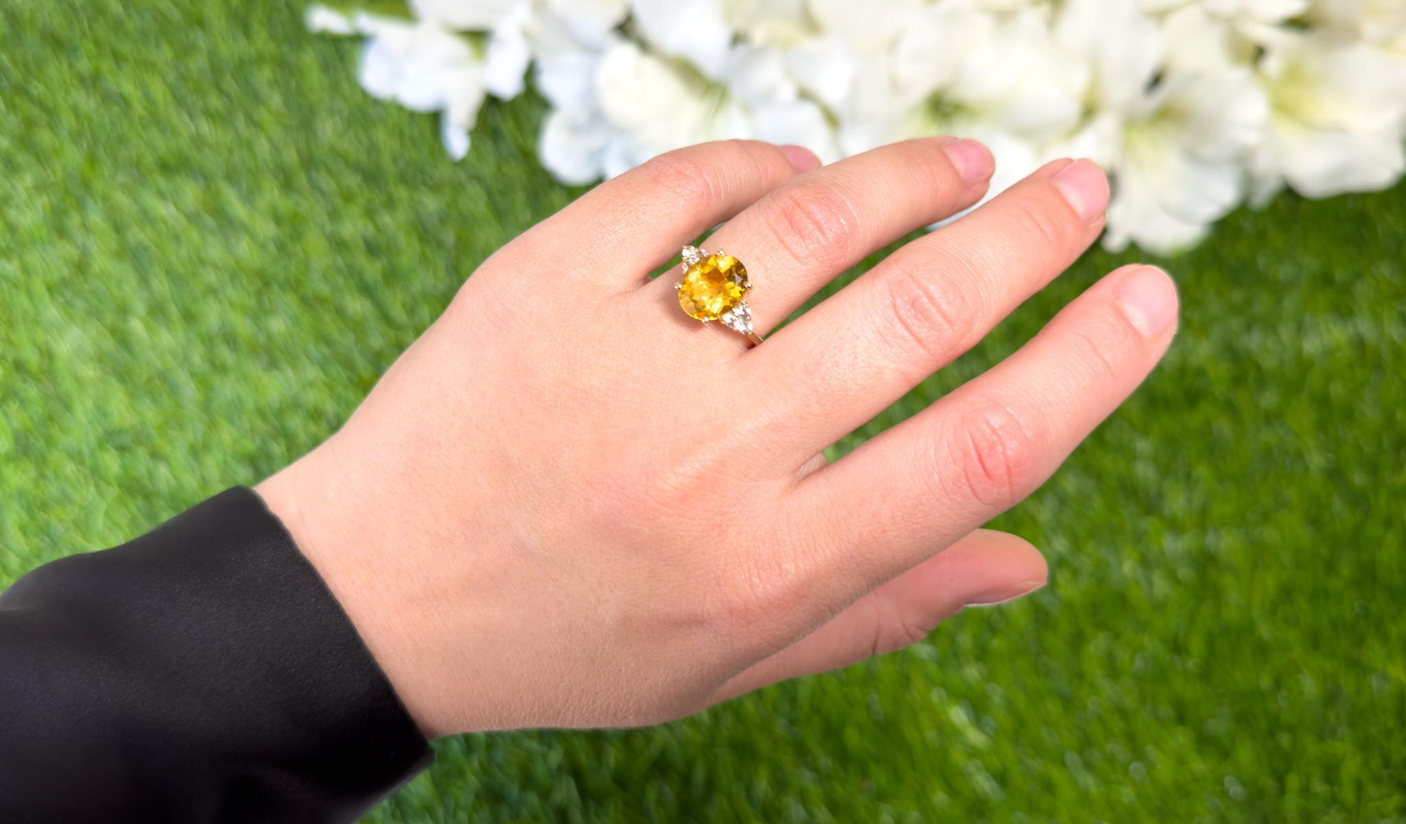 It comes with the Gemological Appraisal by GIA GG/AJP
All Gemstones are Natural
Citrine = 2.80 Carat
6 Diamonds = 0.27 Carats
Metal: 10K Yellow Gold
Ring Size: 7* US
*It can be resized complimentary