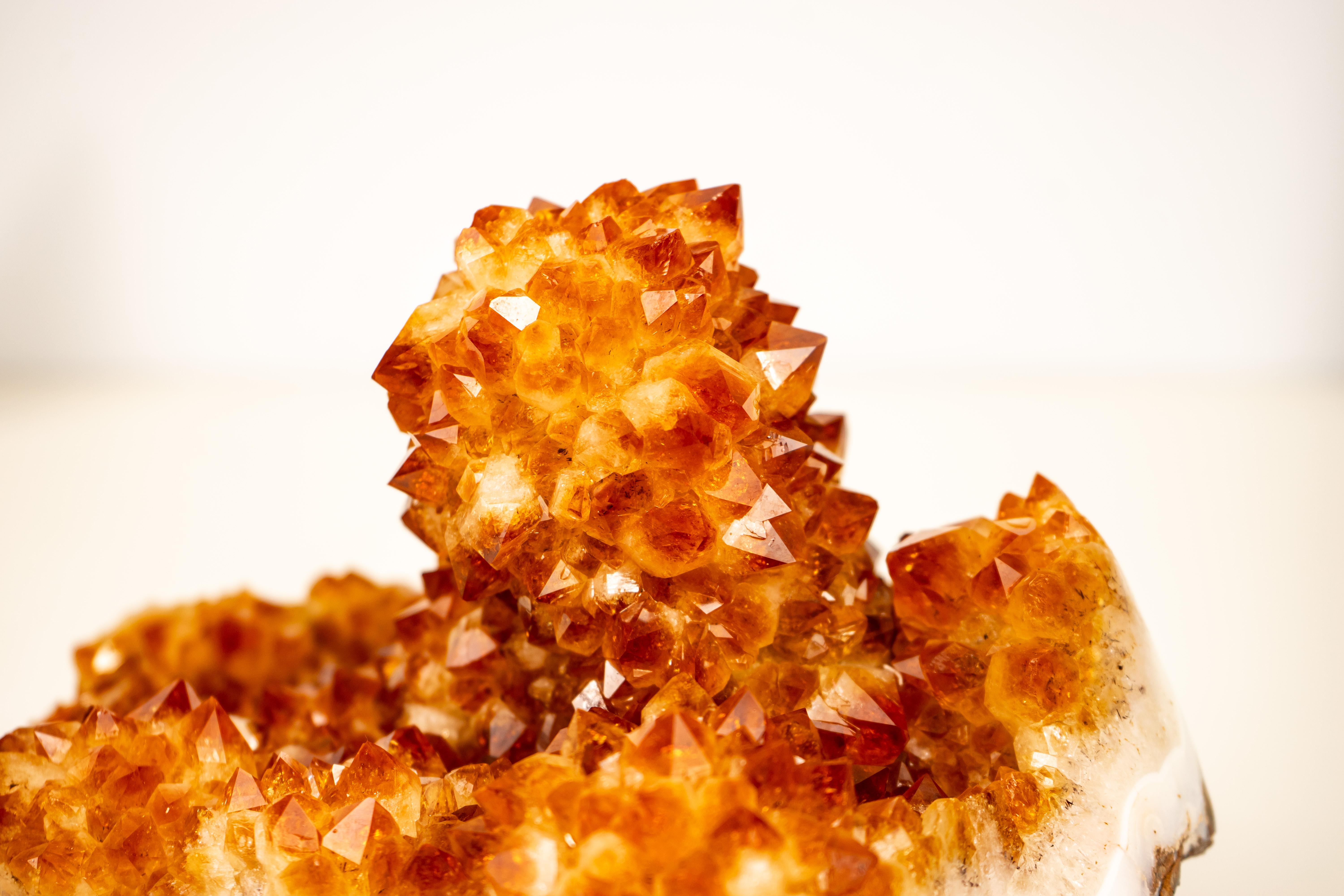 Cluster di cristalli a rosetta di Citrino naturale in vendita 4