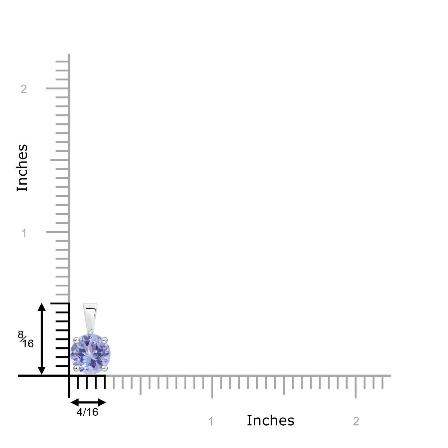 Moderno Ciondolo classico naturale con solitario di tanzanite da 1,45 carati in oro bianco 18 carati in vendita