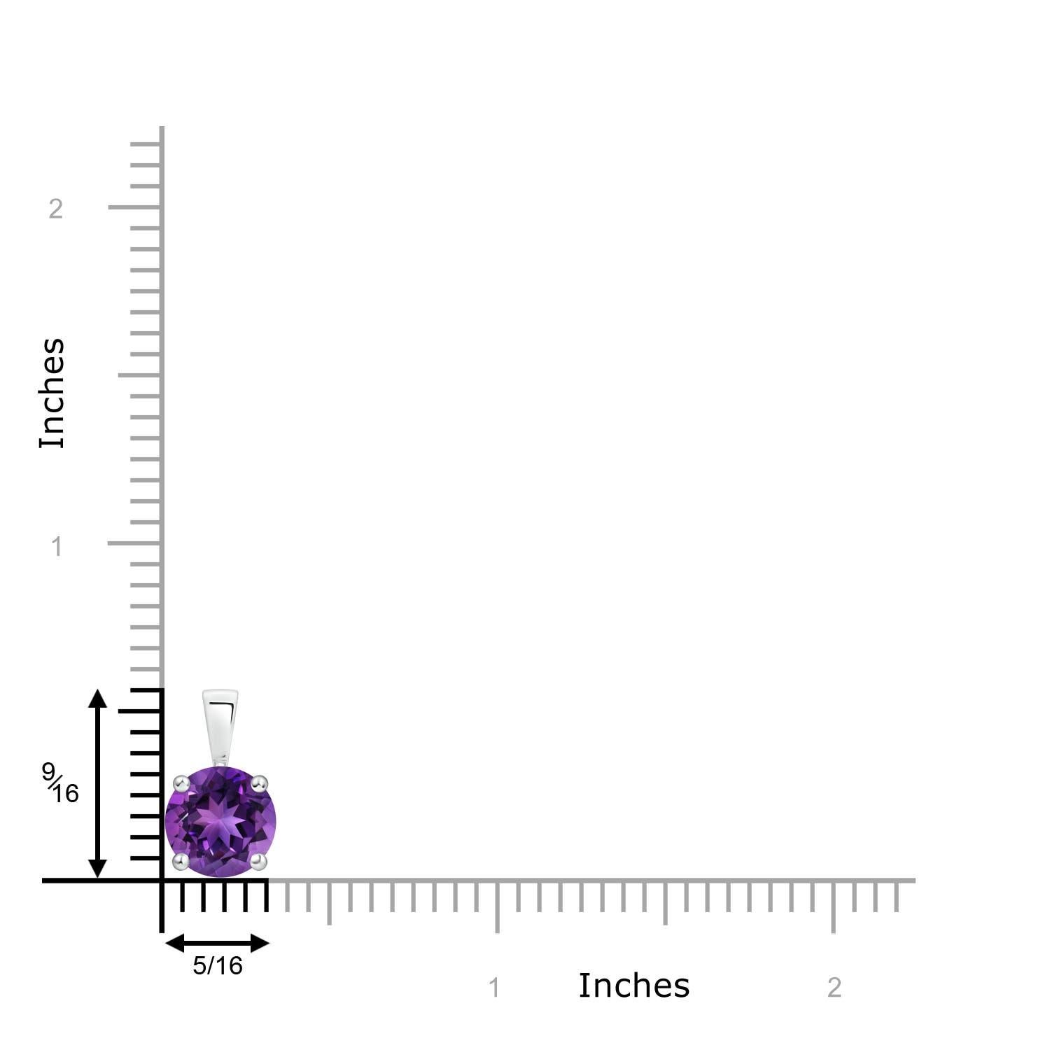 Enganchada a una sola bala hay una amatista brillante asegurada en un engaste de cuatro garras. Este colgante solitario de amatista tiene un diseño sencillo y atrae toda la atención hacia su vibrante tono morado. Está fabricado en platino.