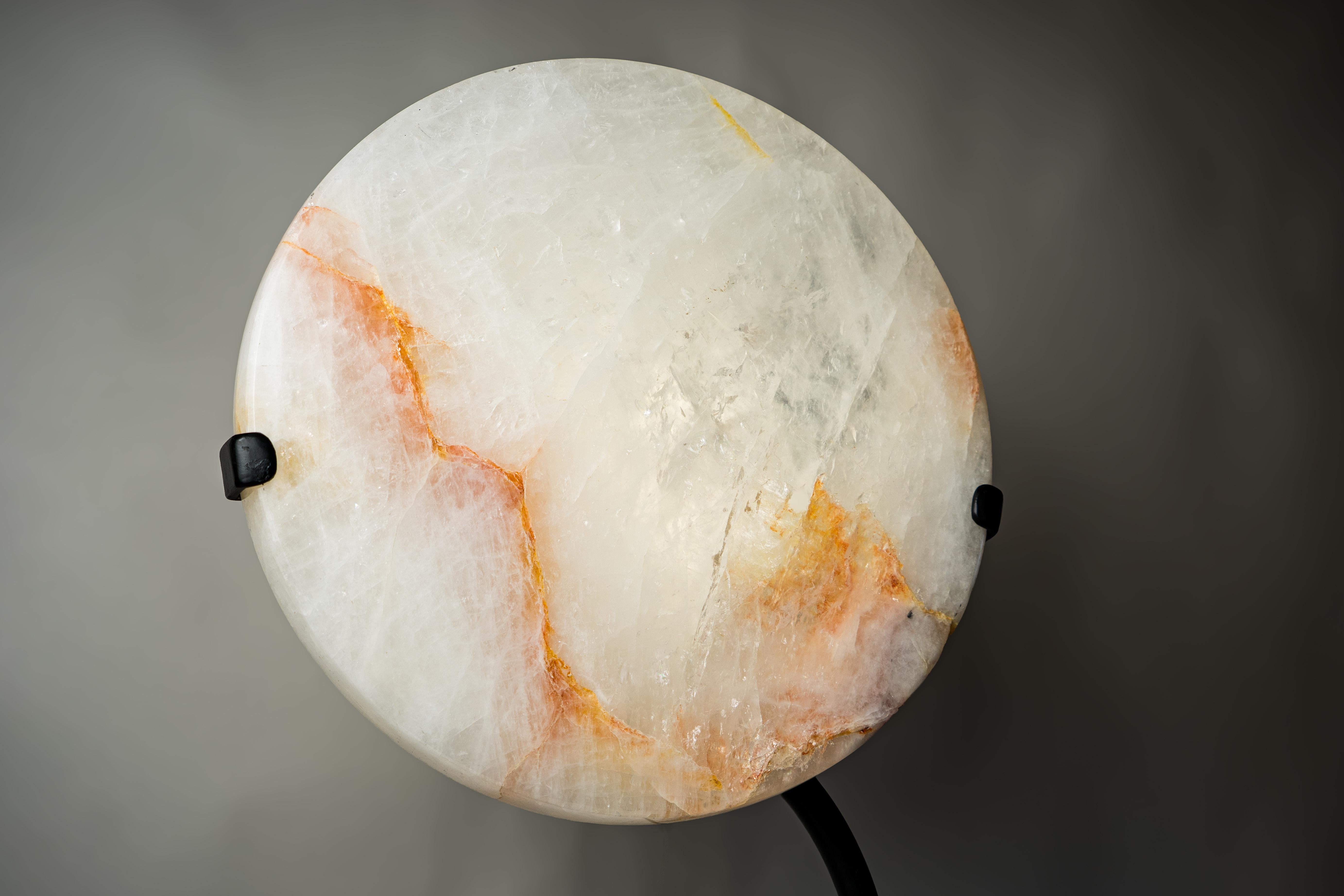 Natürlicher klarer Quarzkristall Lampe mit Hämatit Einschlüsse im Zustand „Neu“ im Angebot in Ametista Do Sul, BR
