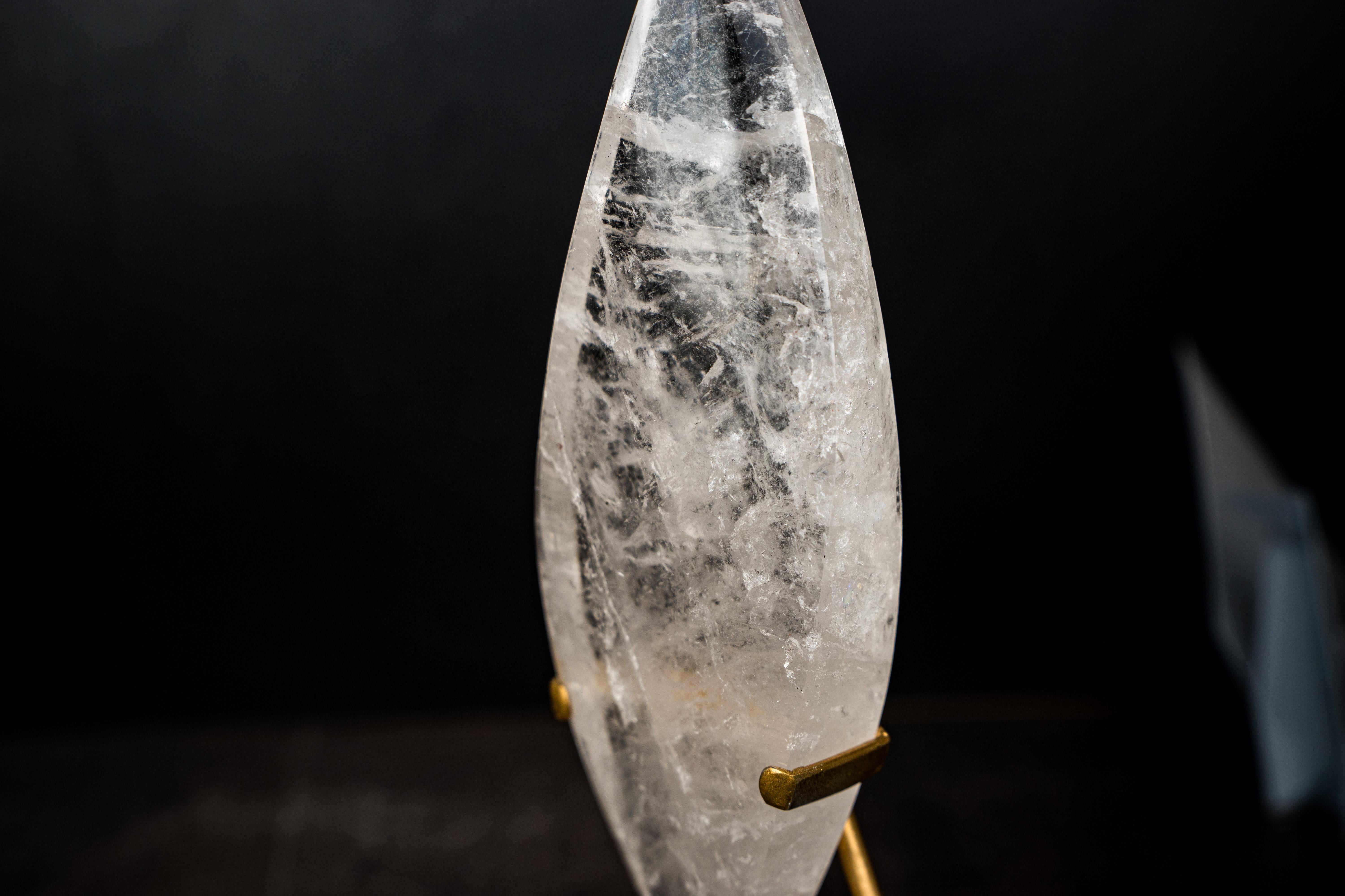 Brasiliano Natural Clear Quartz Flame Sculpture in vendita