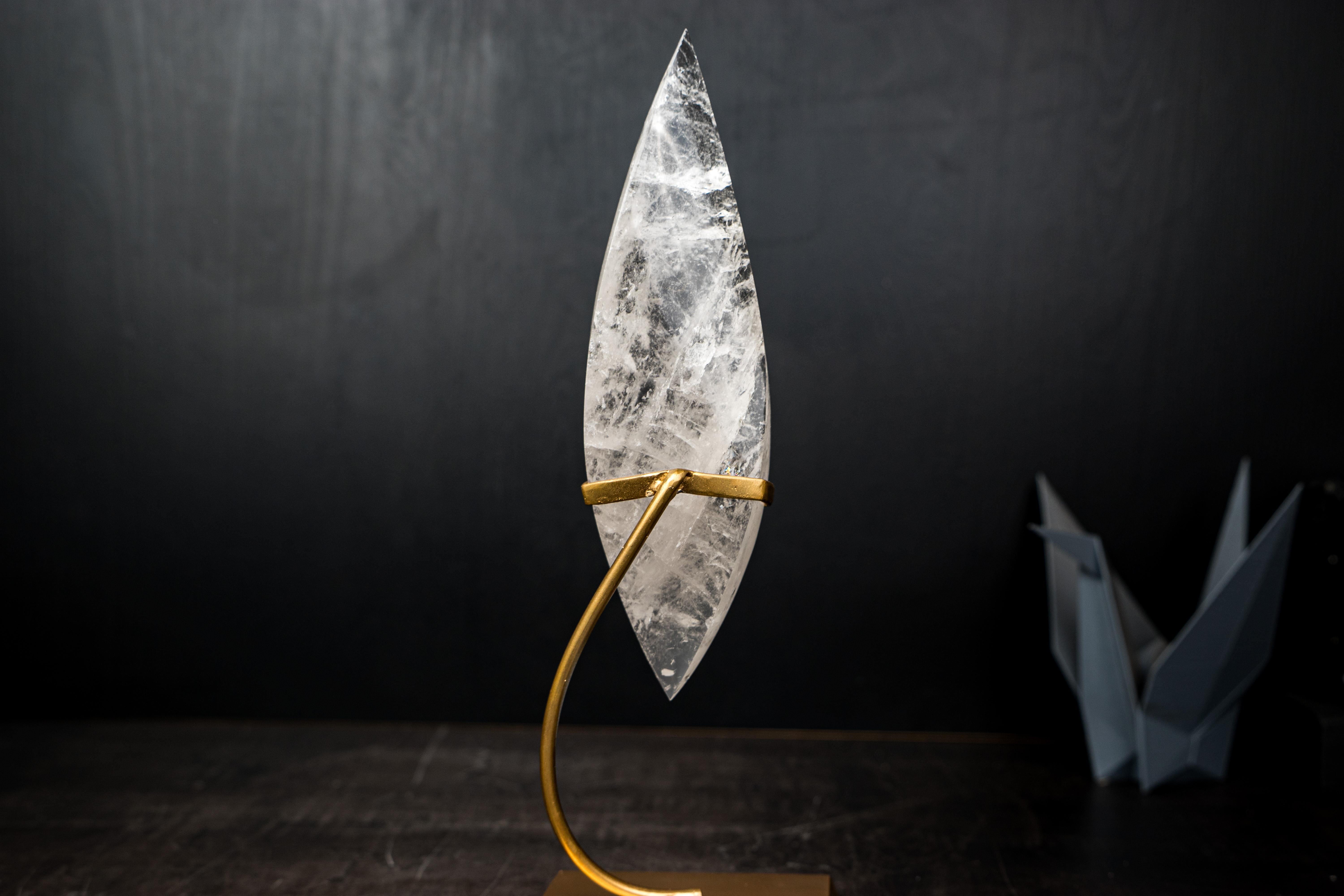 Natural Clear Quartz Flame Sculpture in vendita 1