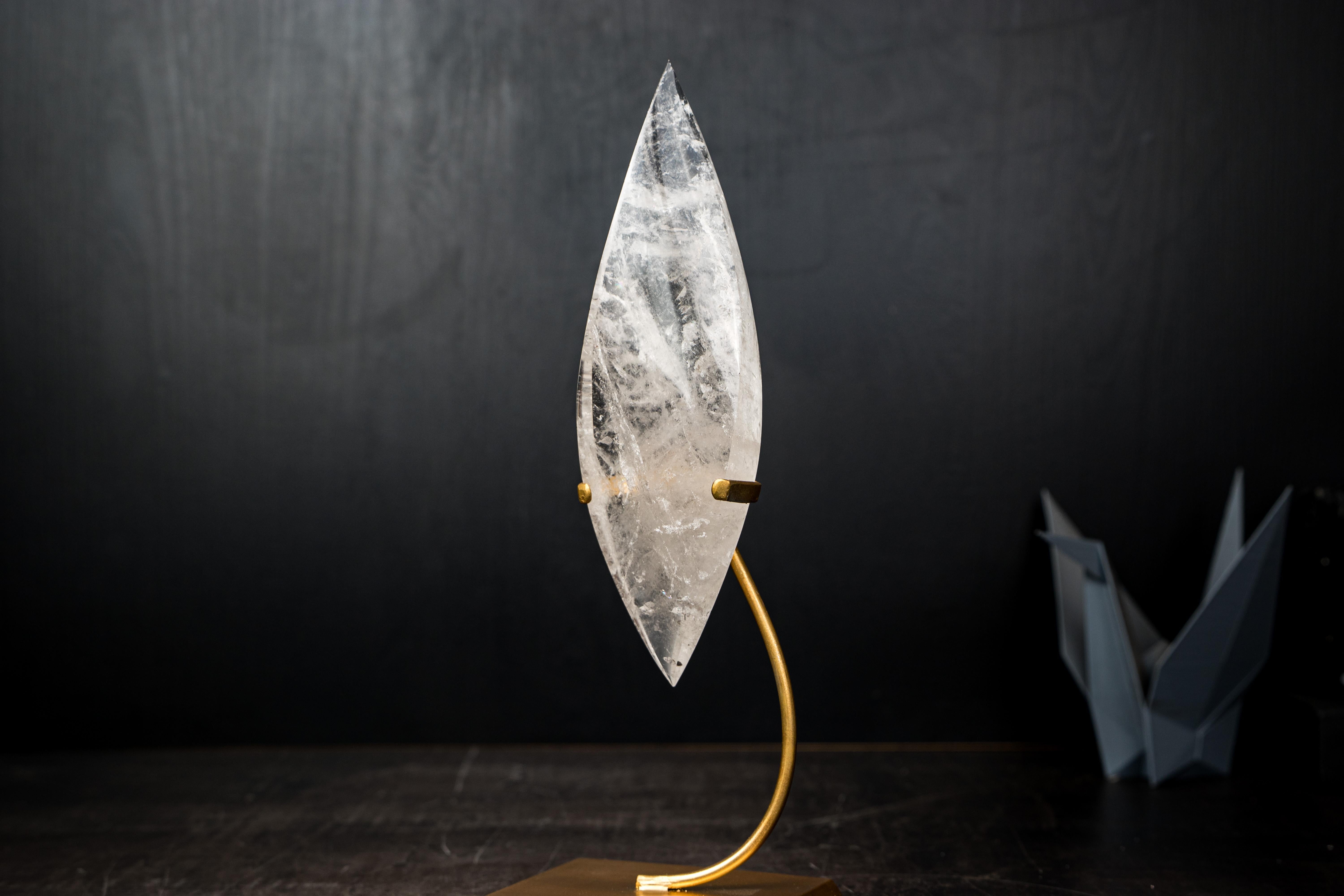 Natural Clear Quartz Flame Sculpture in vendita 2
