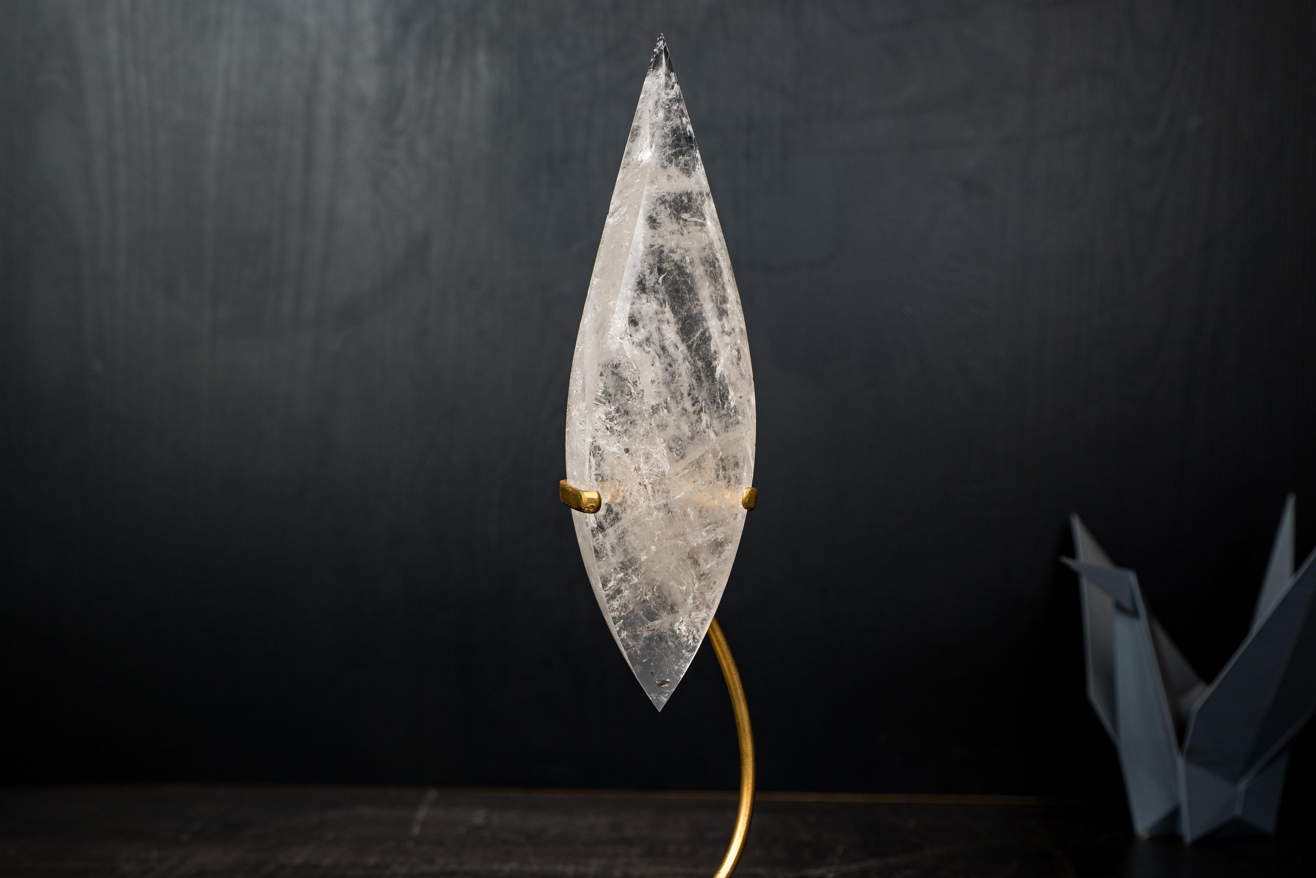 Natural Clear Quartz Flame Sculpture in vendita 3