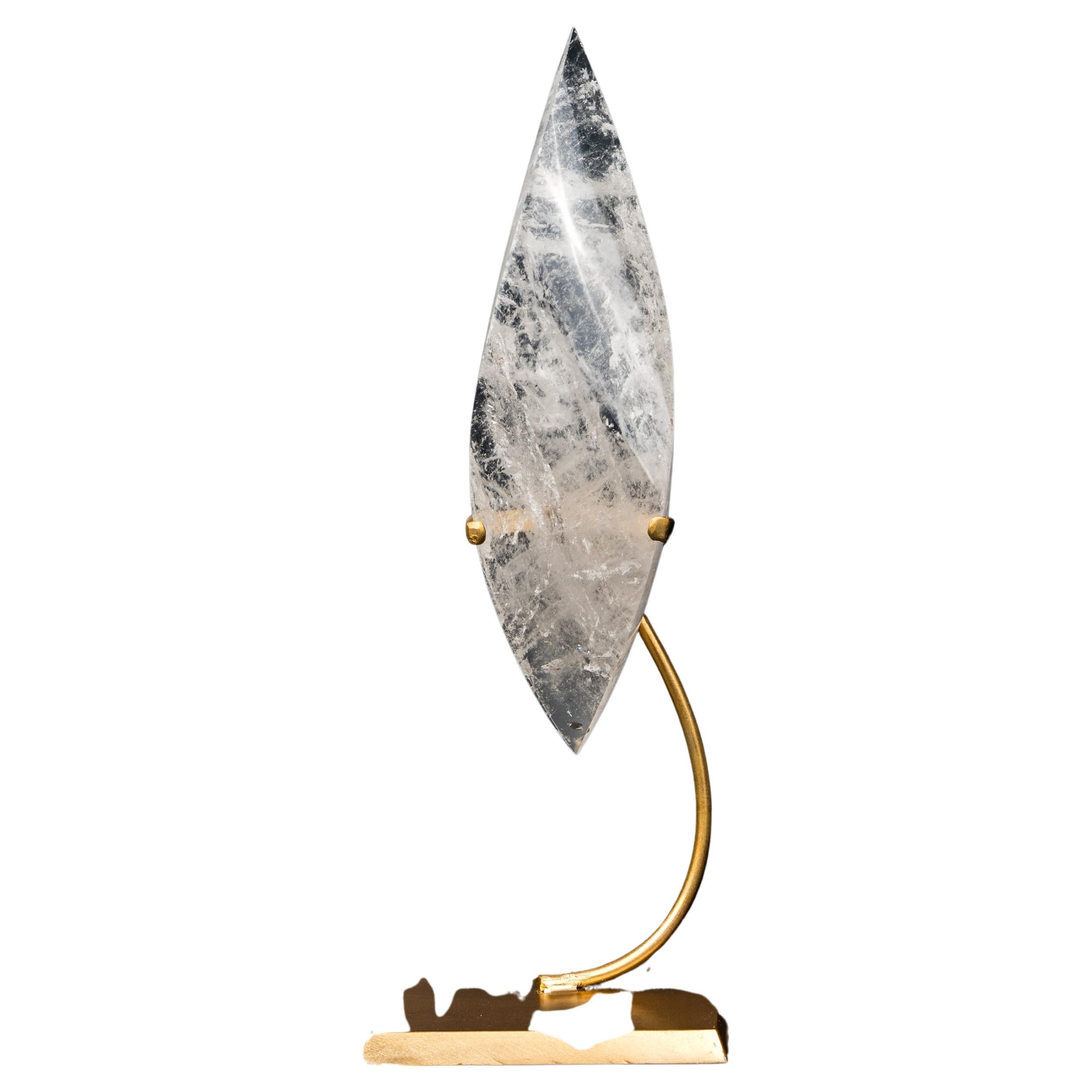 Natural Clear Quartz Flame Sculpture
