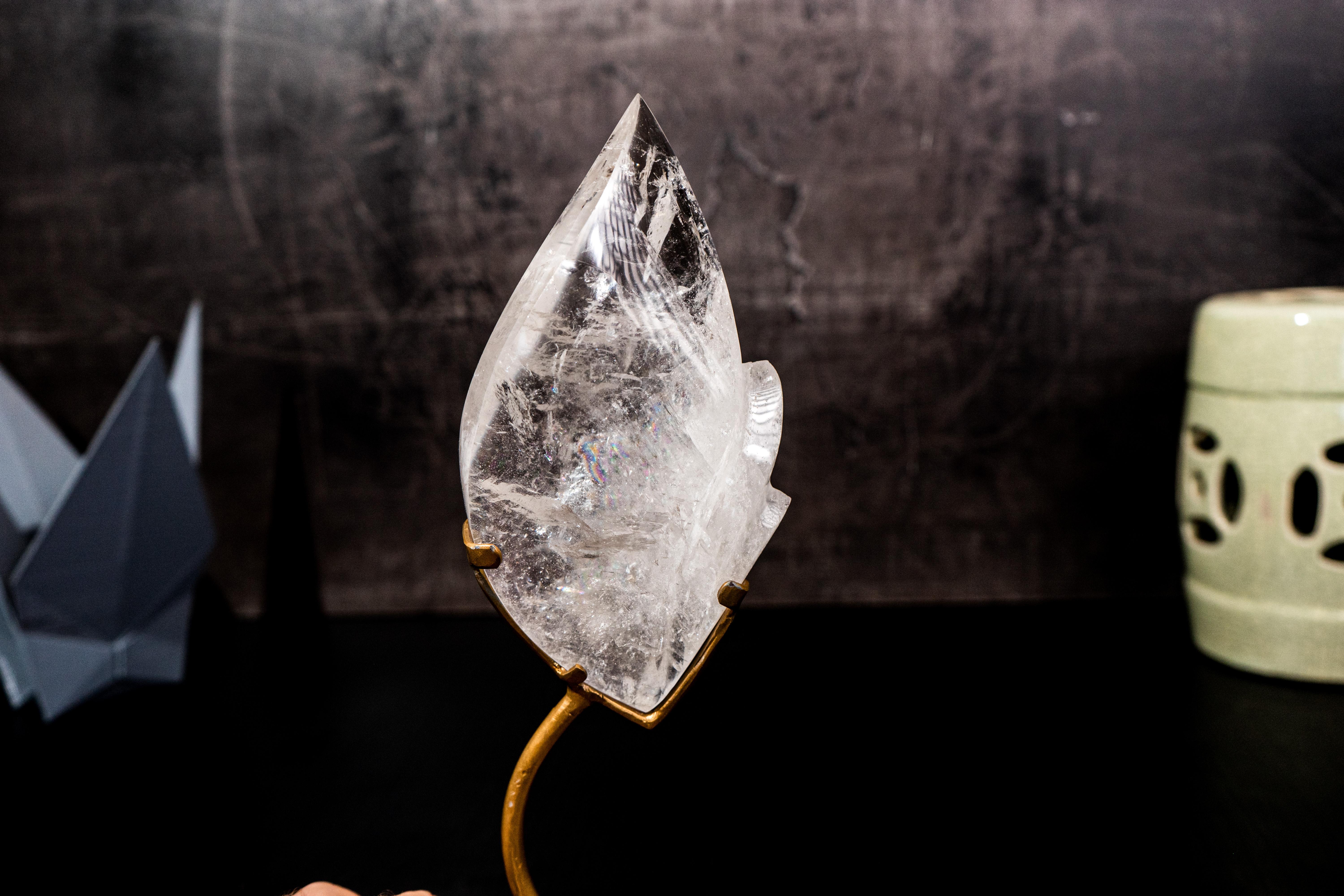 Hand Sculpted Crystal Quartz Flame, Highly Energetic

▫️Description

With gorgeous aesthetics and expert carving, this exquisite quartz flame sculpture is a small crystal quartz art that stands out in any space with its energy. Its unique shape,
