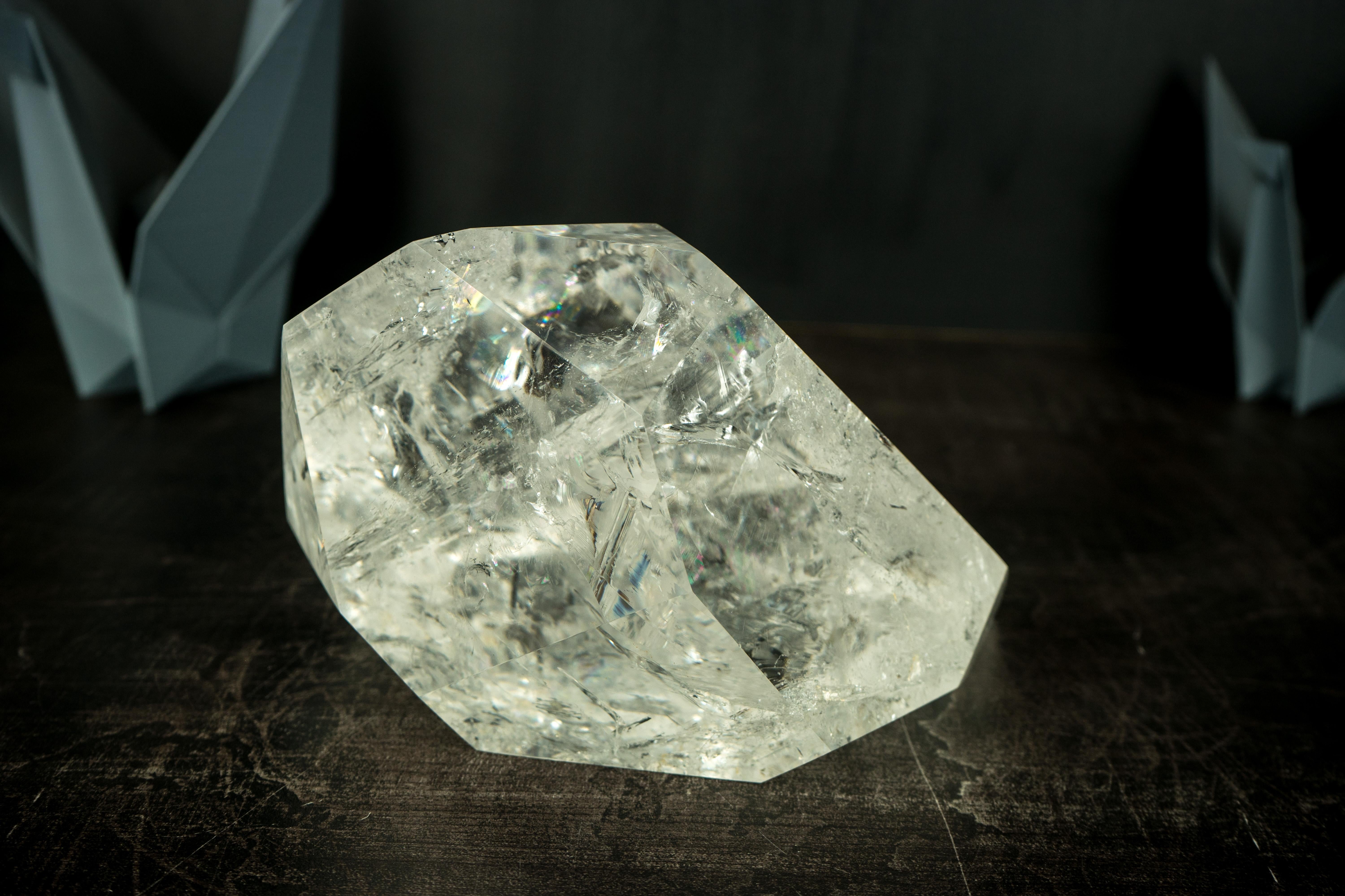Natural Clear Quartz Point, Large, Water-Clear and Highly Energetic Crystal For Sale 7
