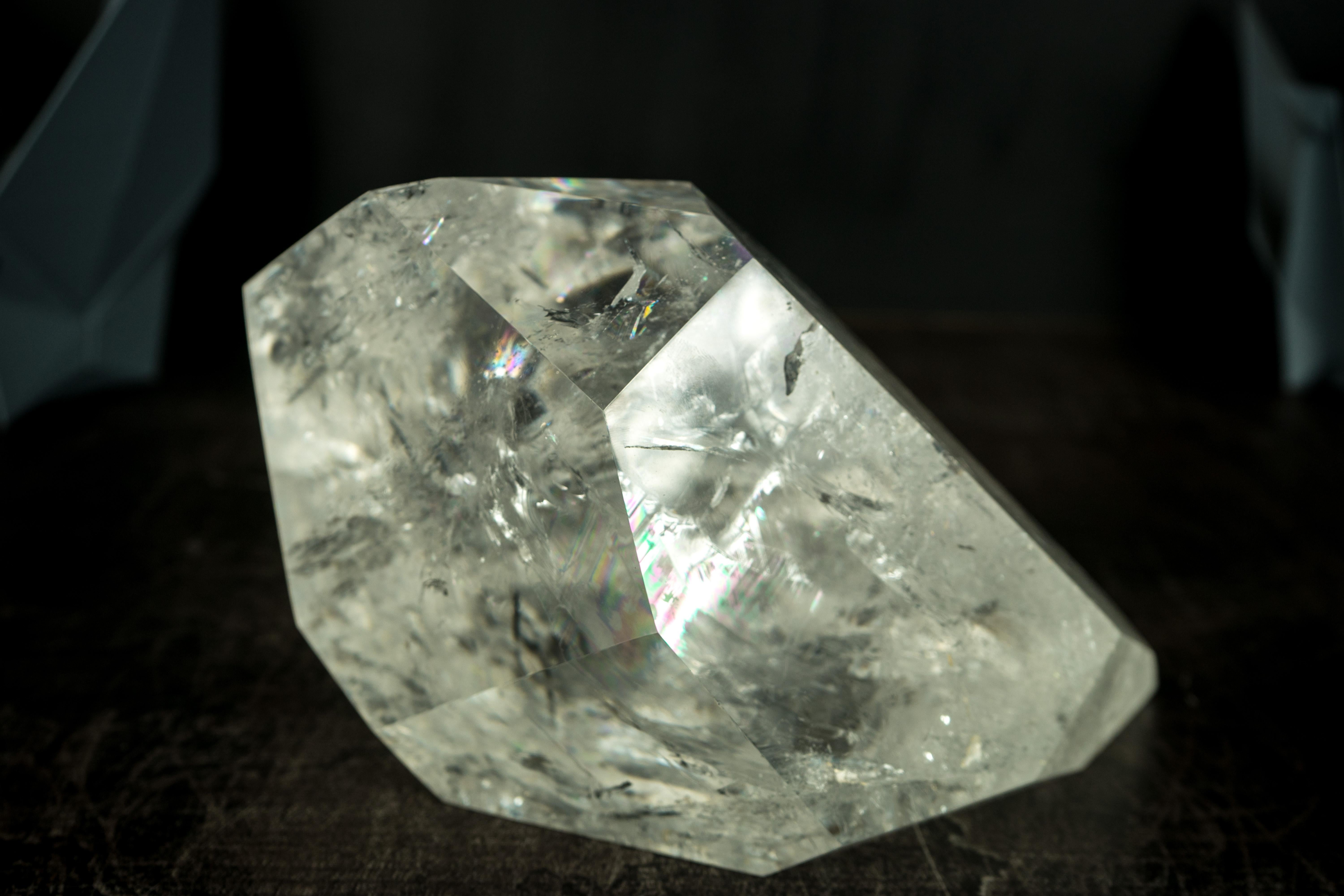 Natural Clear Quartz Point, Large, Water-Clear and Highly Energetic Crystal For Sale 10