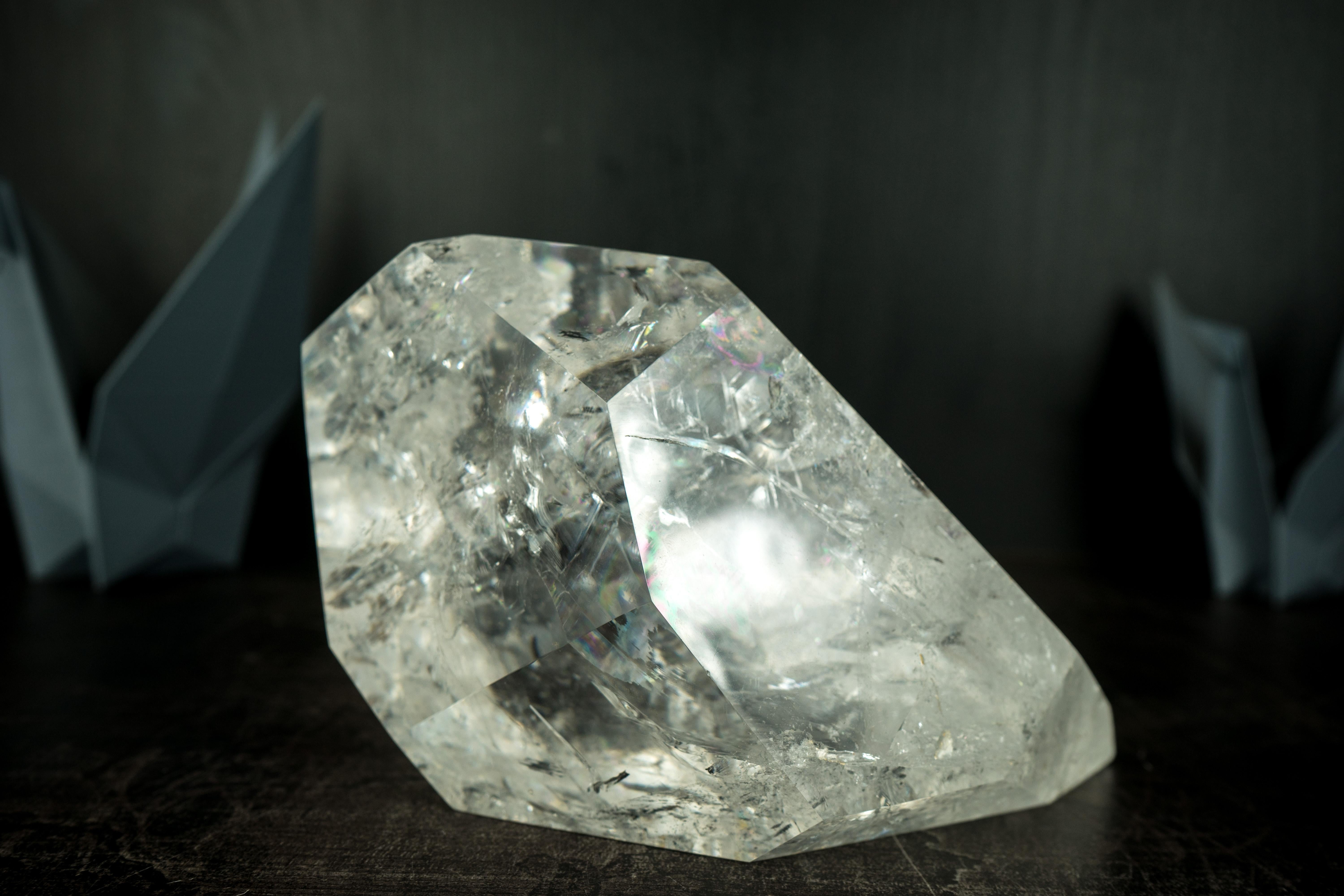 Natural Clear Quartz Point, Large, Water-Clear and Highly Energetic Crystal For Sale 11