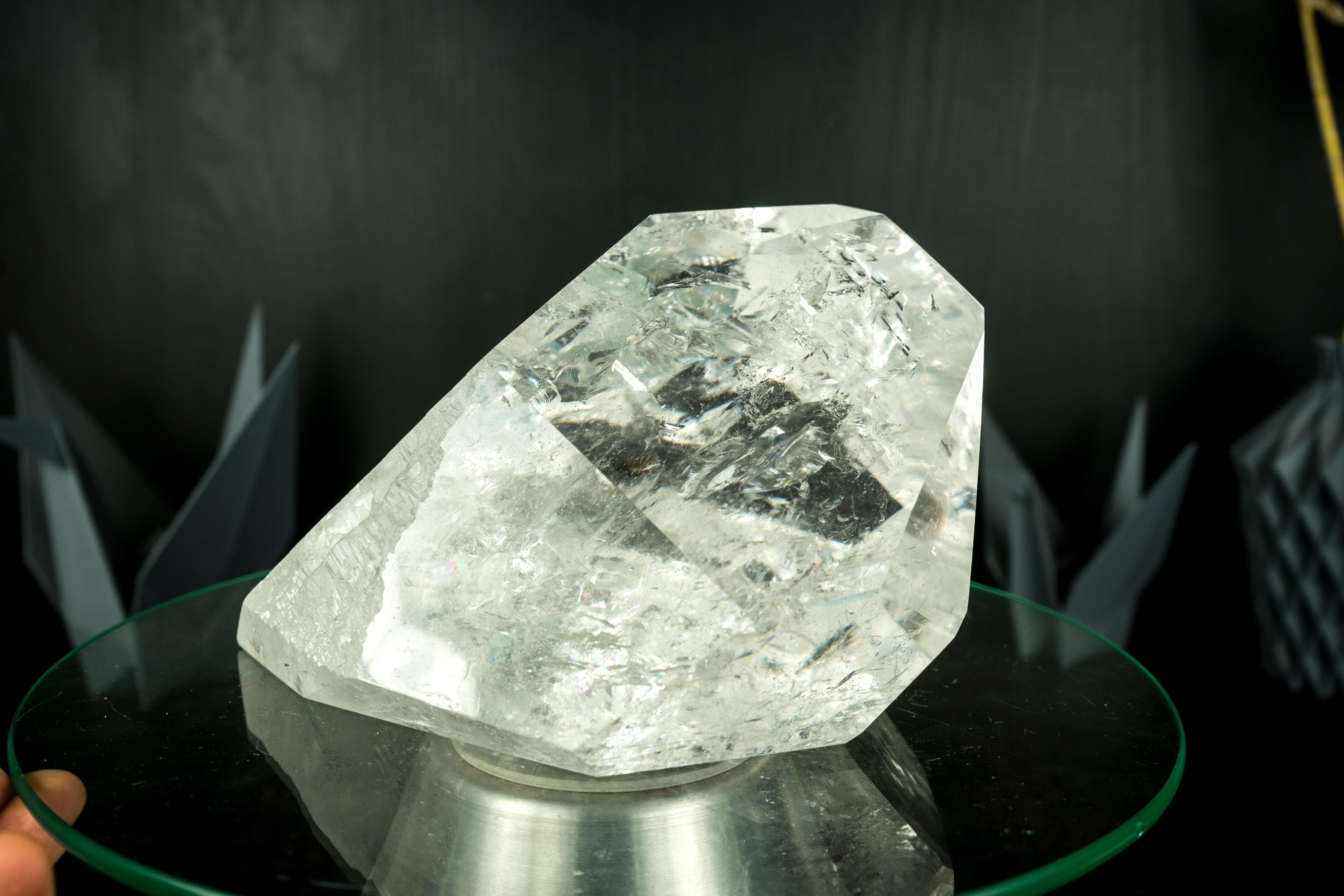 Natural Clear Quartz Point, Large, Water-Clear and Highly Energetic Crystal For Sale 13