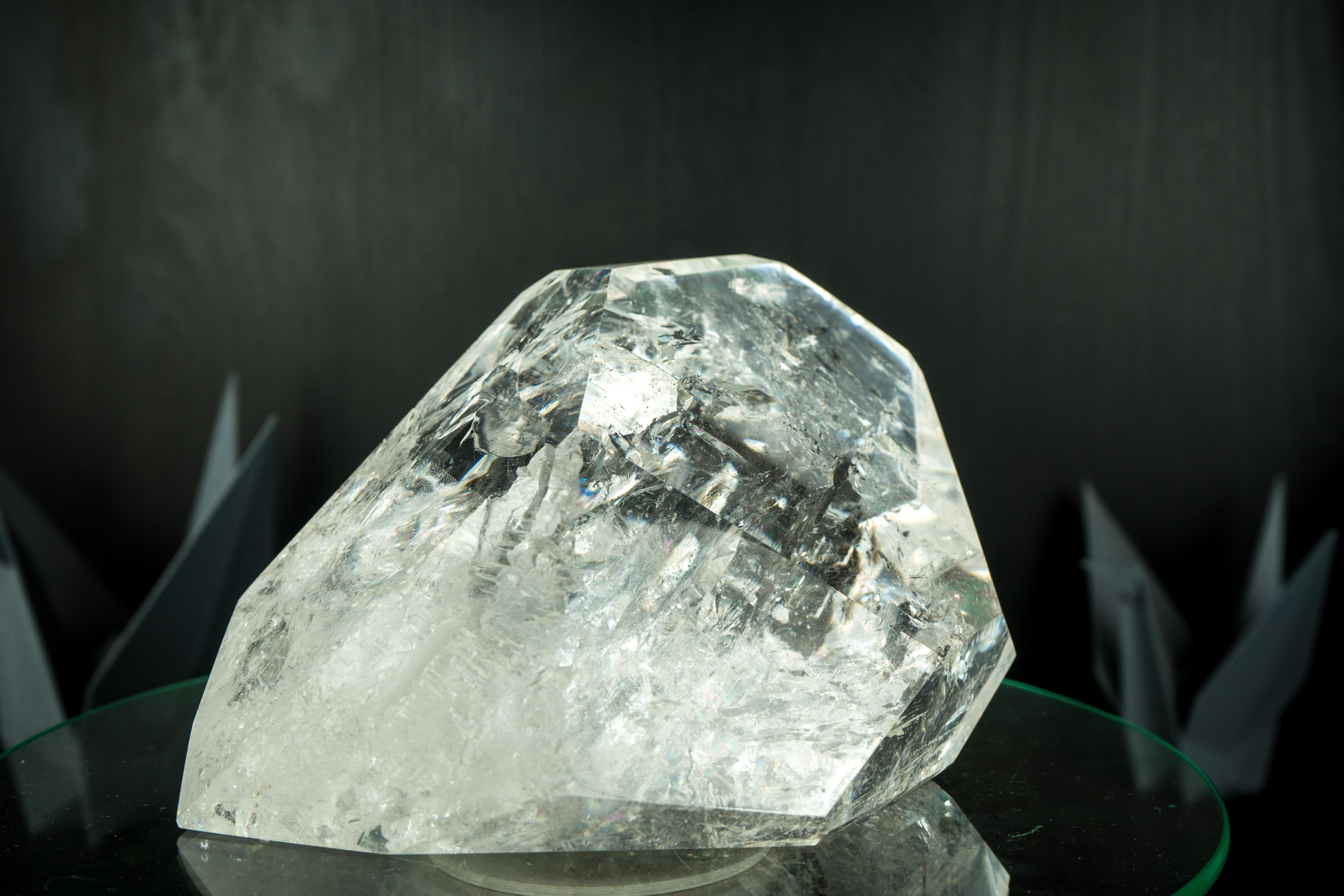 Natural Clear Quartz Point, Large, Water-Clear and Highly Energetic Crystal For Sale 14
