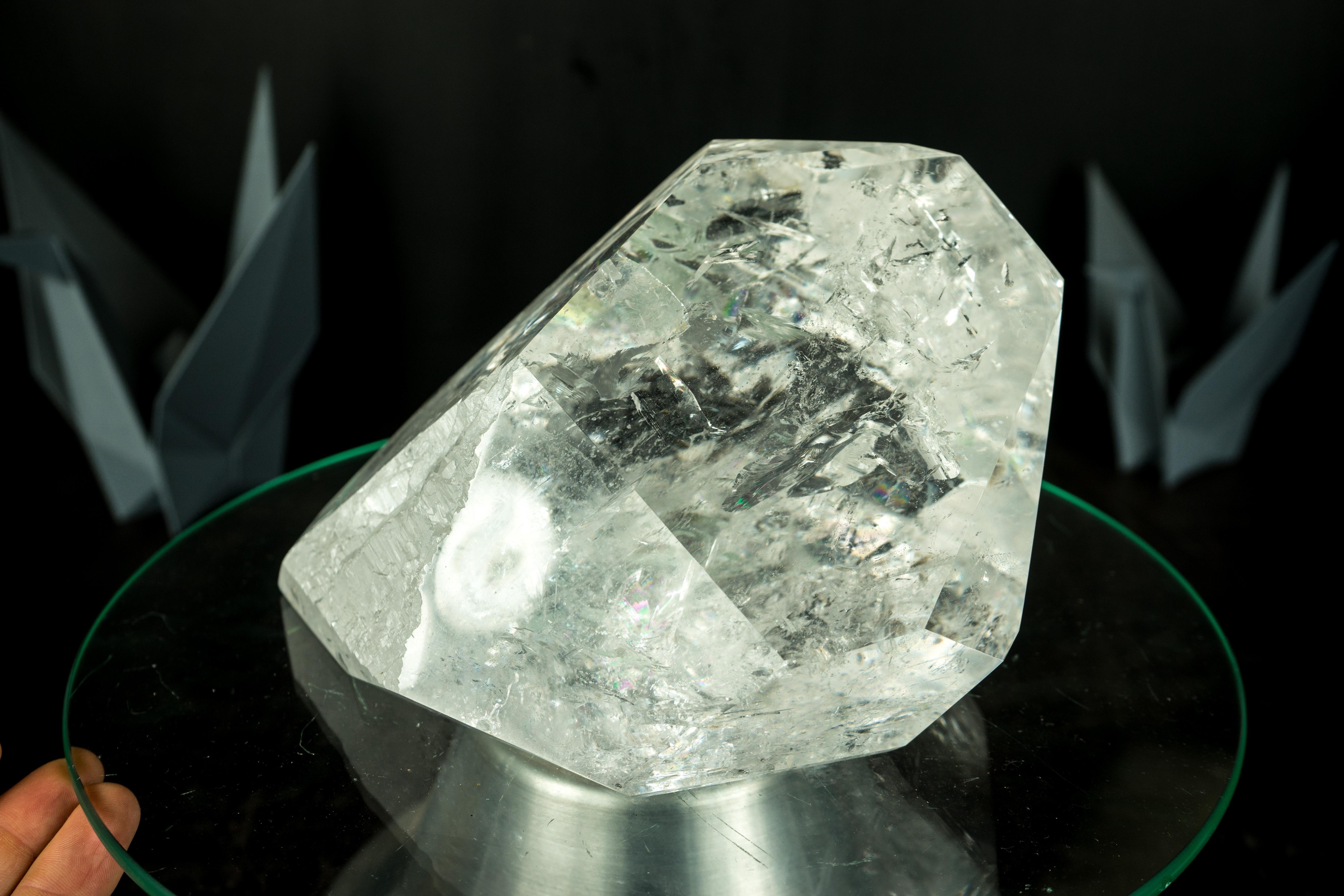 High-Grade, All-Natural Clear Quartz Tower Point: A Natural Wonder in the Form of a Water-Clear Quartz Crystal

▫️ Description

Spectacular in many ways, this real natural Clear Quartz tower is a natural masterpiece, featuring water-clear quartz