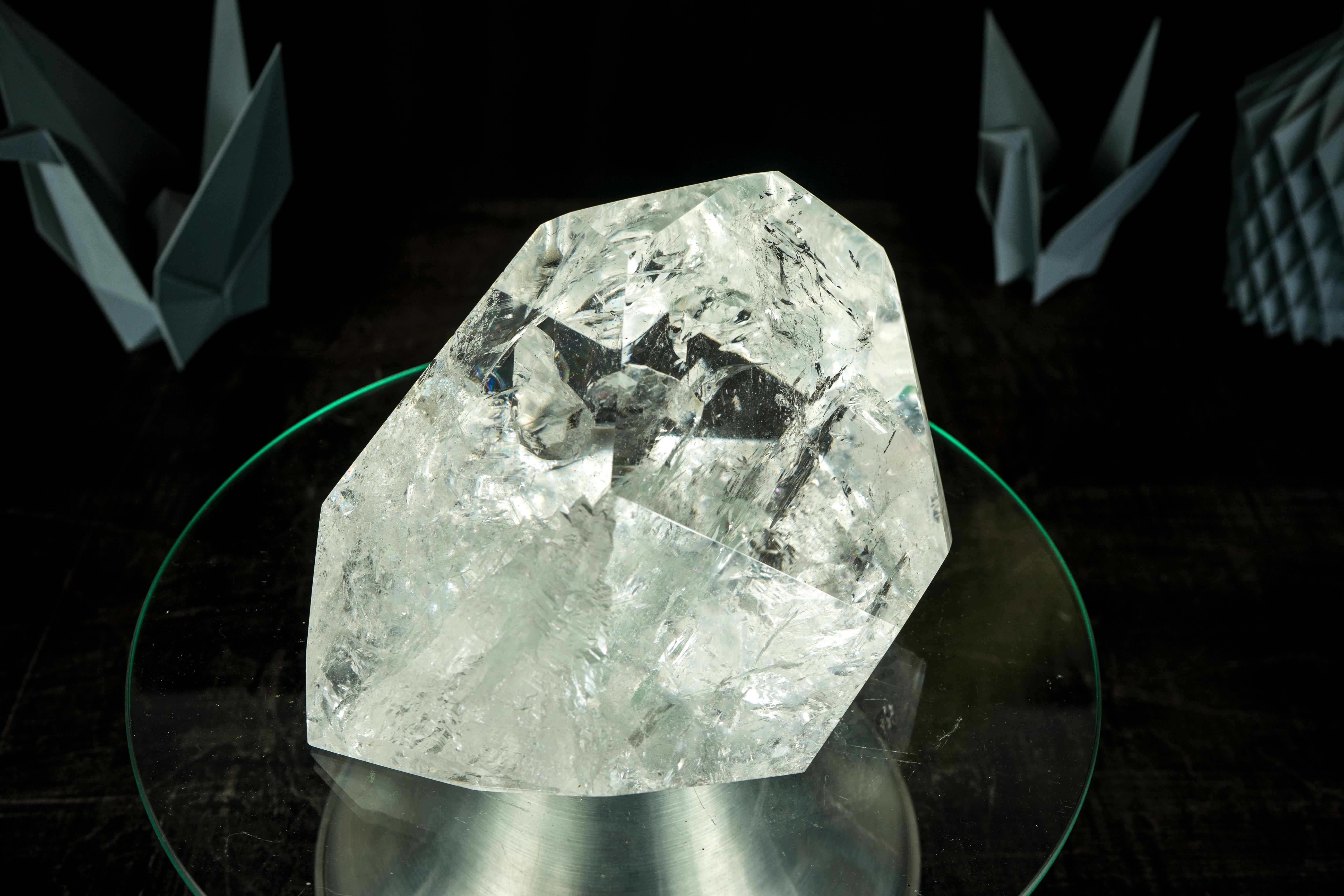 Natural Clear Quartz Point, Large, Water-Clear and Highly Energetic Crystal For Sale 15