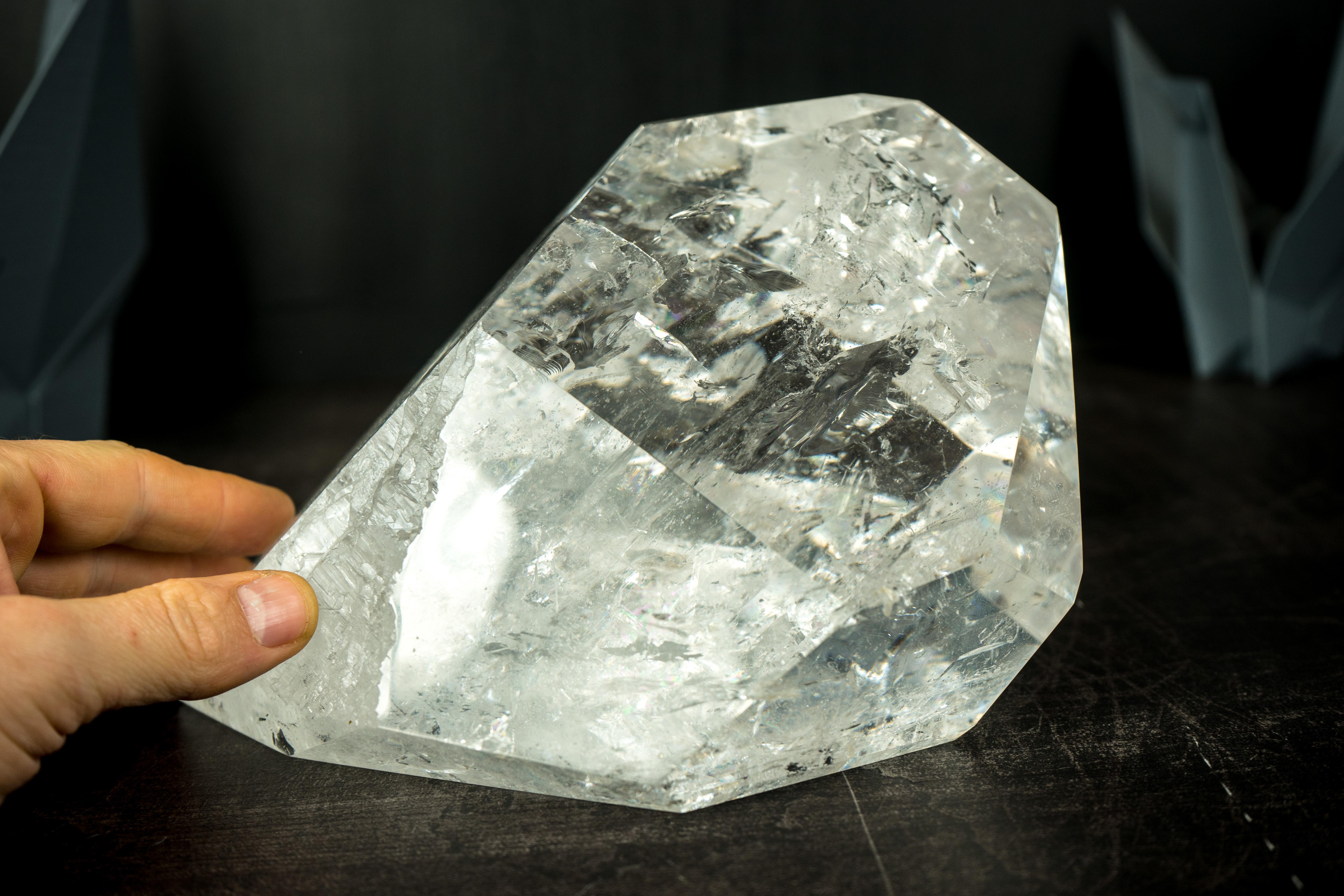 Natural Clear Quartz Point, Large, Water-Clear and Highly Energetic Crystal For Sale 3