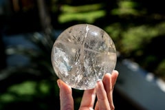 Natural Clear Quartz Sphere - Extra-Quality Crystal Quartz Ball