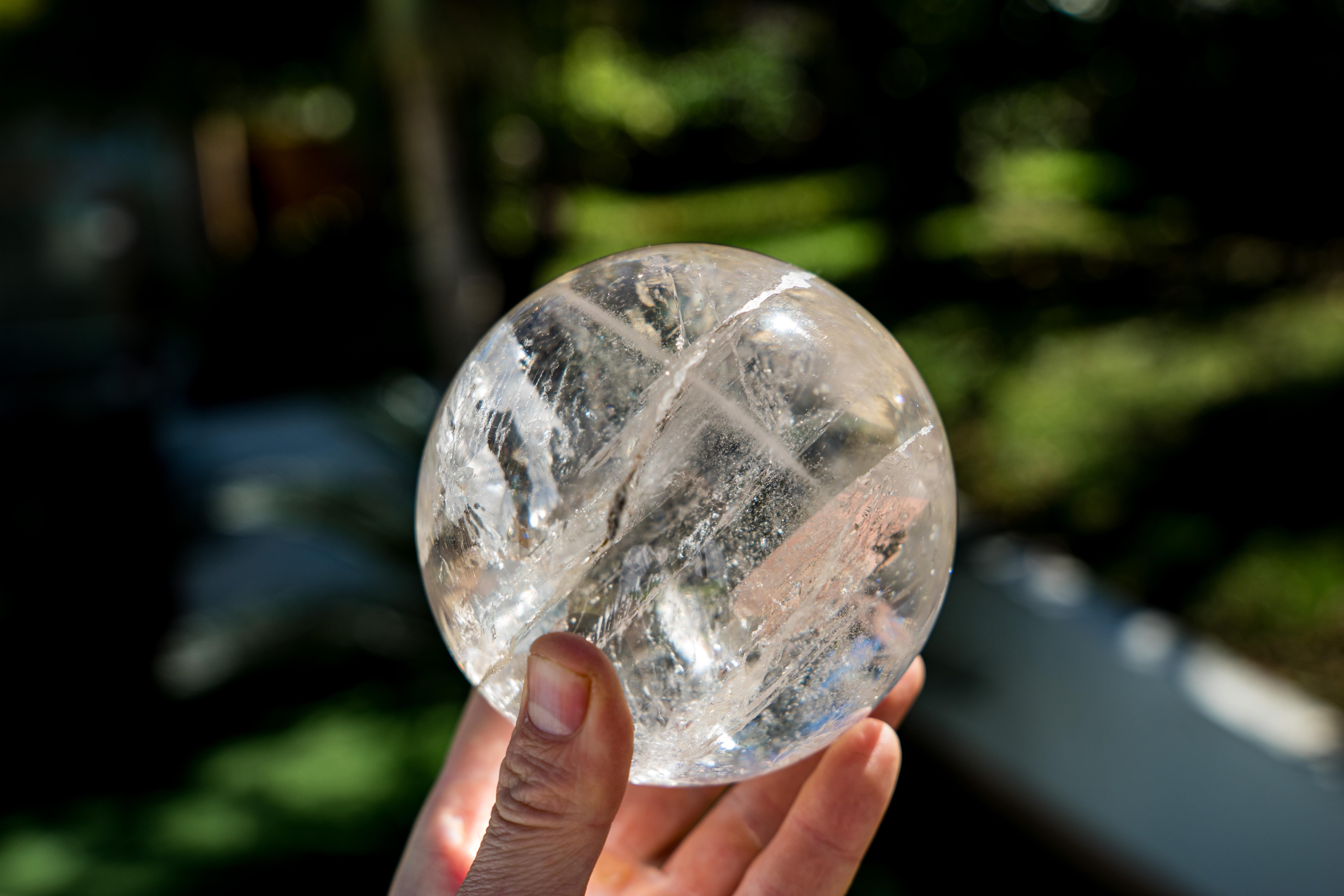 Natural Clear Quartz Sphere - Extra-Quality Crystal Quartz Ball For Sale 2