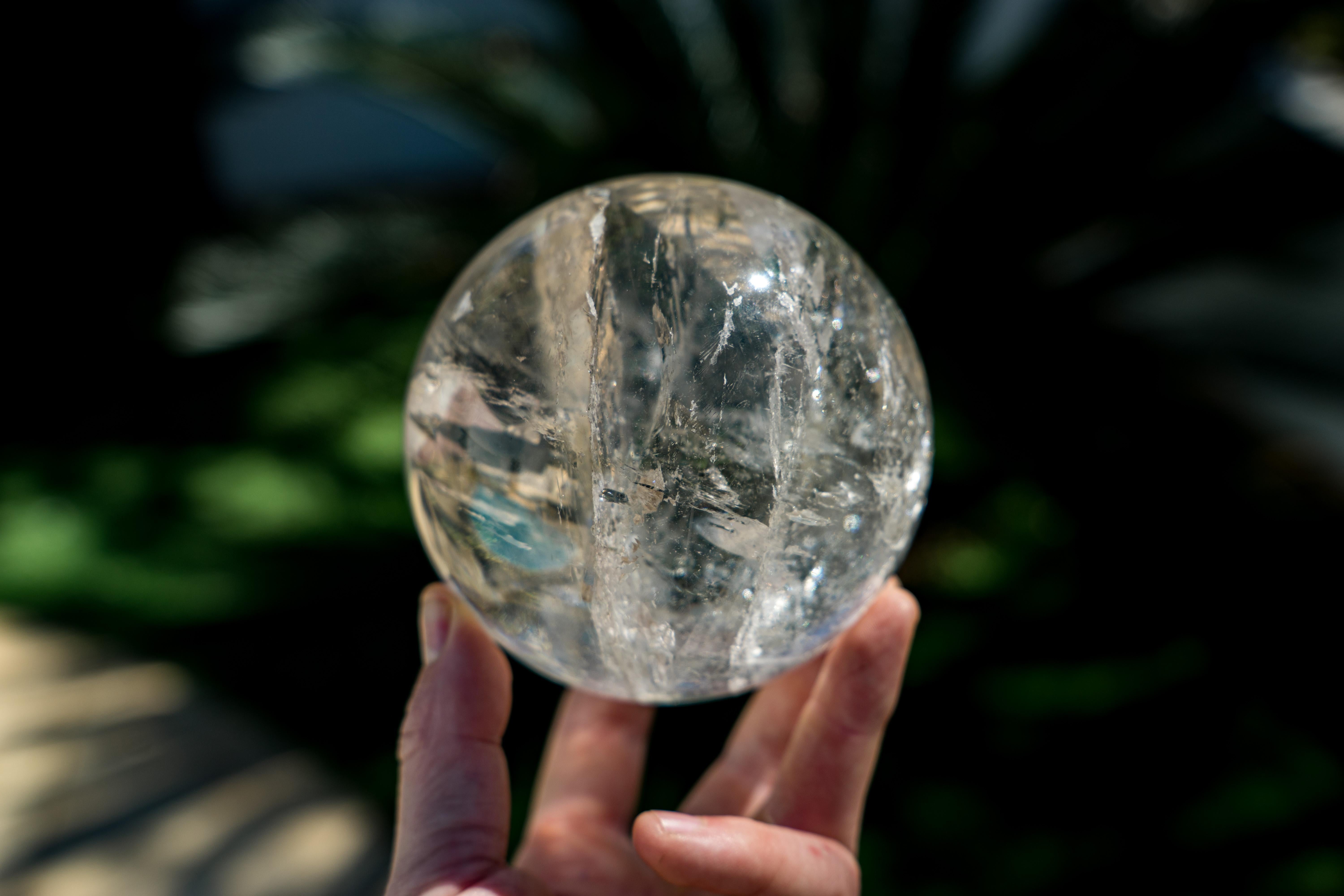 Natural Clear Quartz Sphere - Extra-Quality Crystal Quartz Ball For Sale 4