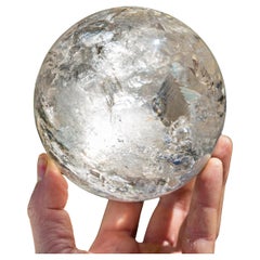 Natural Clear Quartz Sphere - Extra-Quality Crystal Quartz Ball