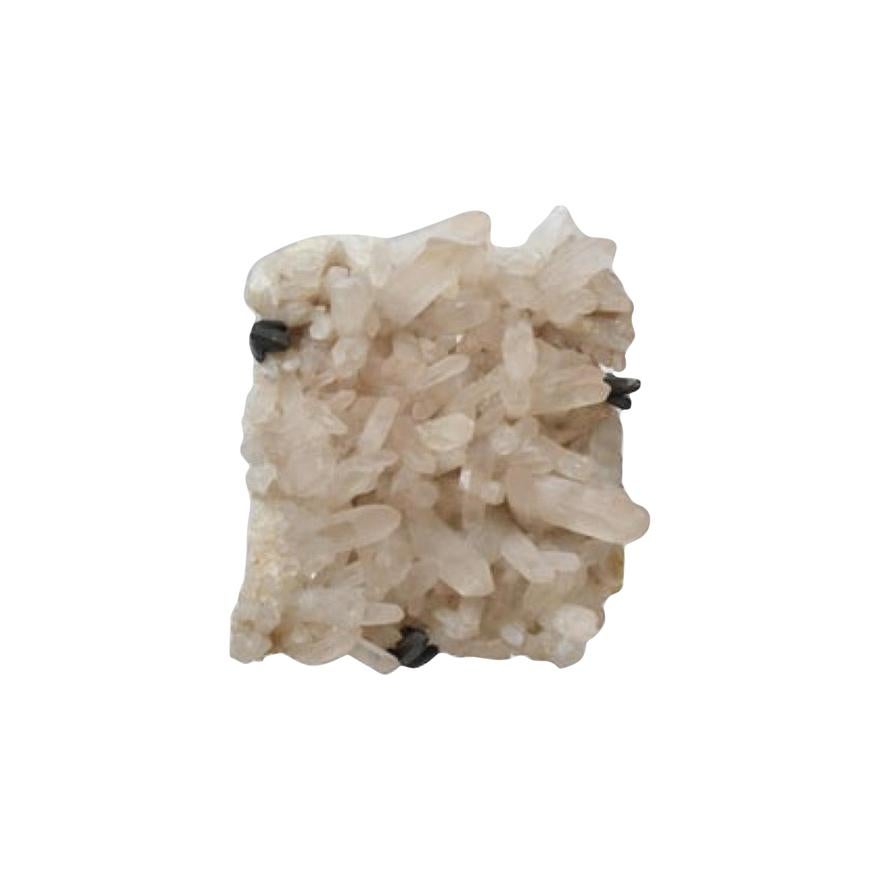 Natural Cluster Rock Crystal Sconce by Phoenix For Sale