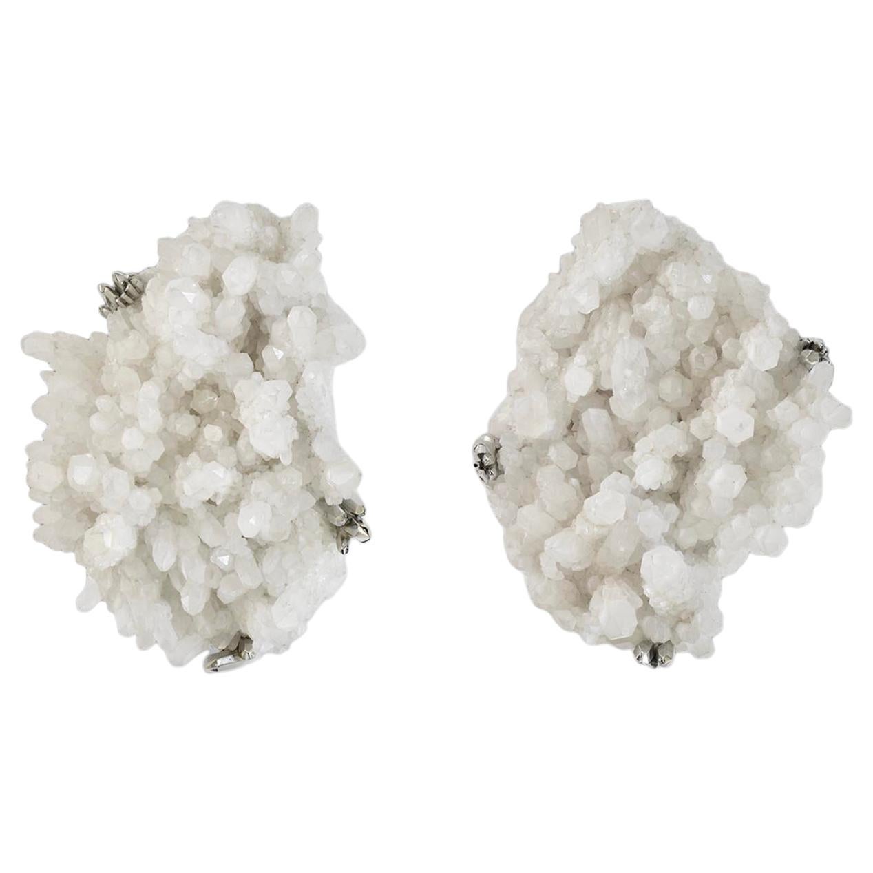 Natural Clusters Rock Crystal Sconces by Phoenix