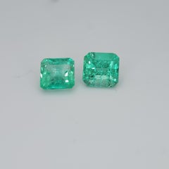 Natural Colombian Emerald, 1.27ct Square Cut, Transparent, 1990