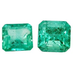 Natural Colombian Emerald, 1.27ct Square Cut, Transparent, 1990