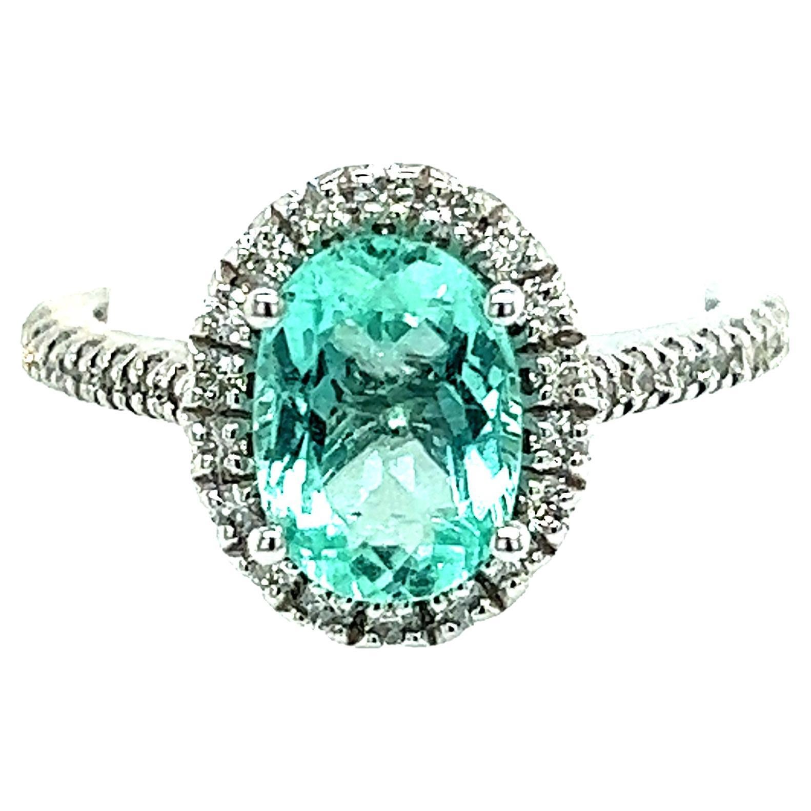 Natural Colombian Emerald Diamond Ring Size 6.5 14k W Gold 2.98 TCW Certified