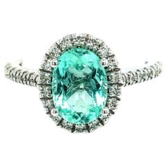 Natural Colombian Emerald Diamond Ring Size 6.5 14k W Gold 2.98 TCW Certified