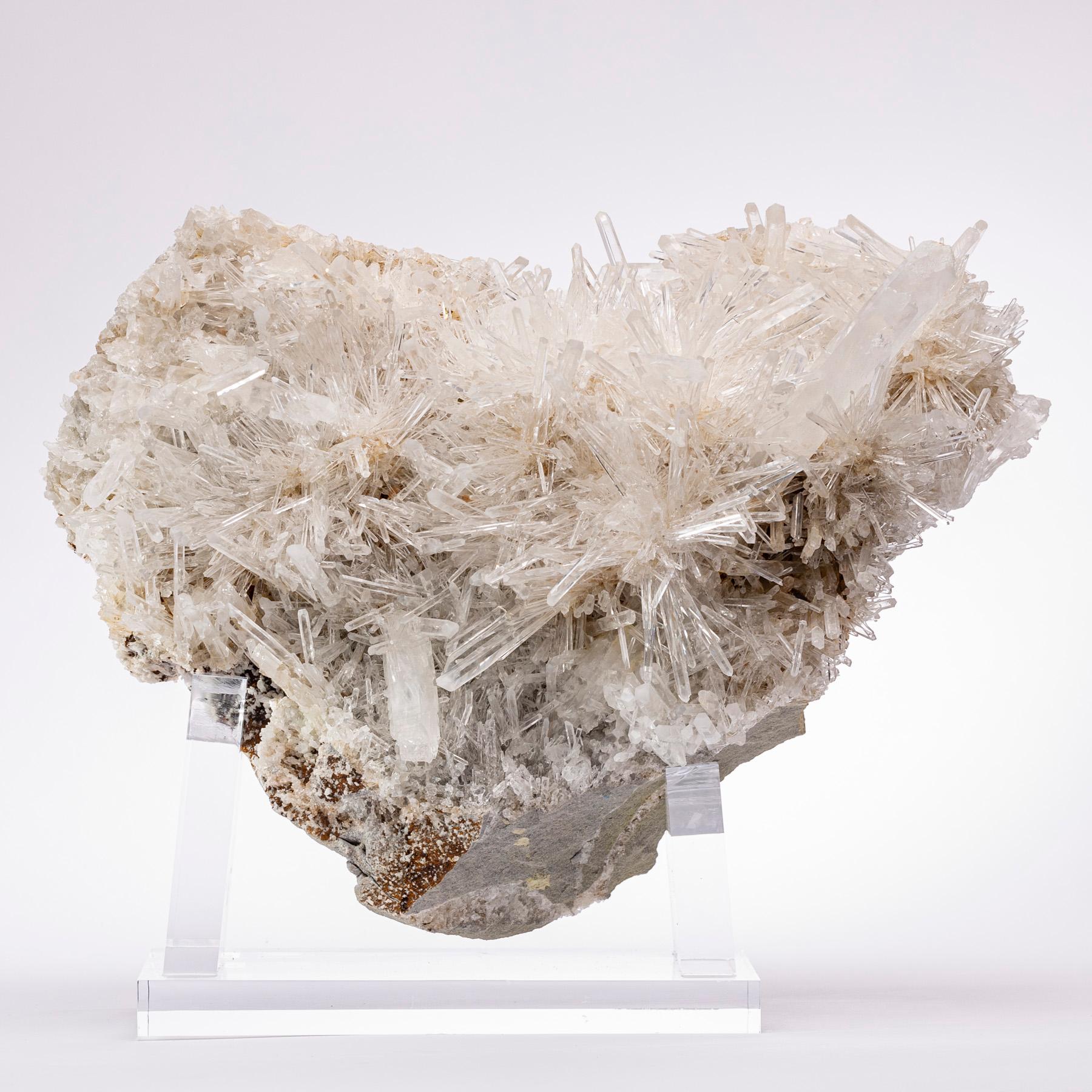 Mexican Natural Colombian Quartz Specimen  Mounted on Acrylic Base, a Collectors Piece