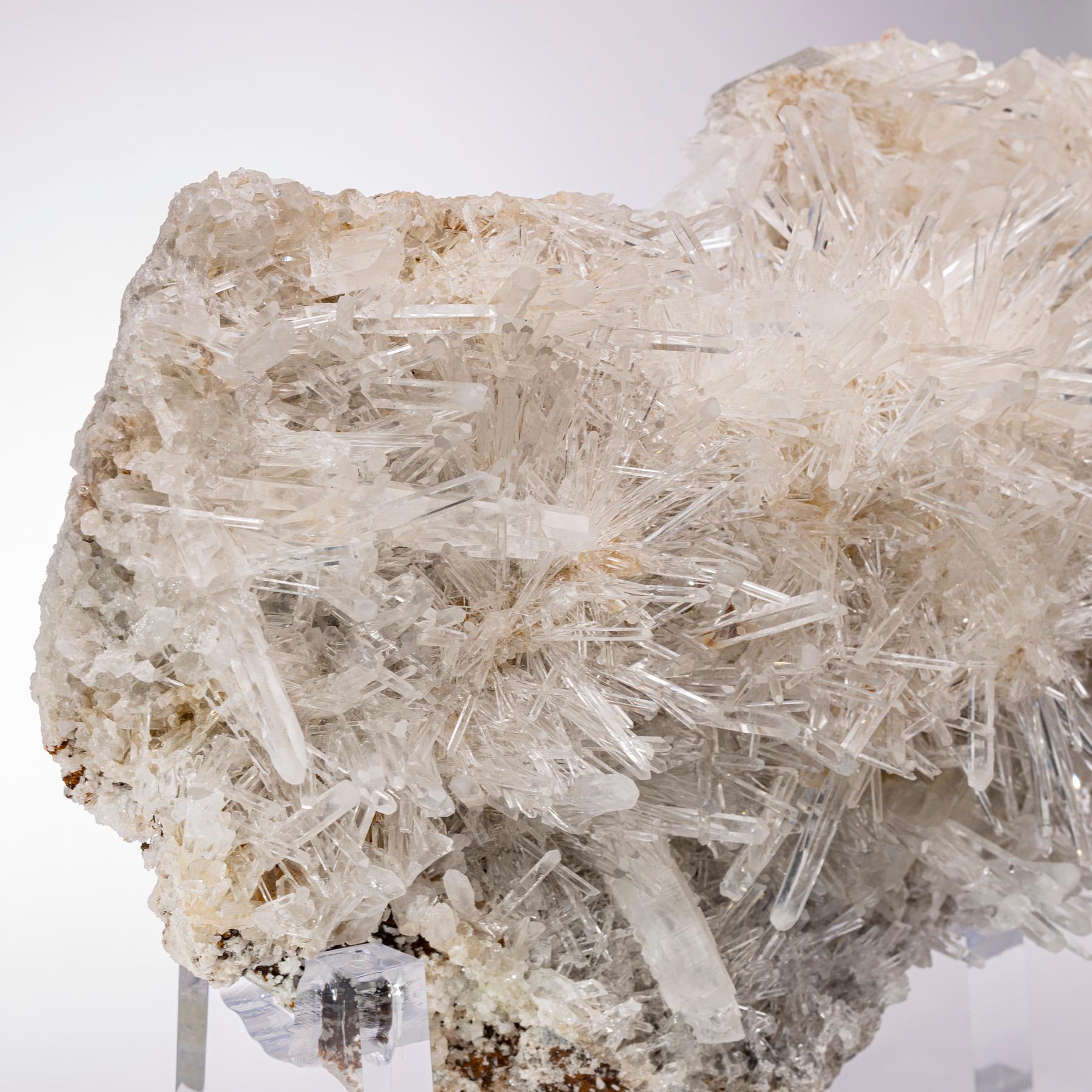 Contemporary Natural Colombian Quartz Specimen  Mounted on Acrylic Base, a Collectors Piece