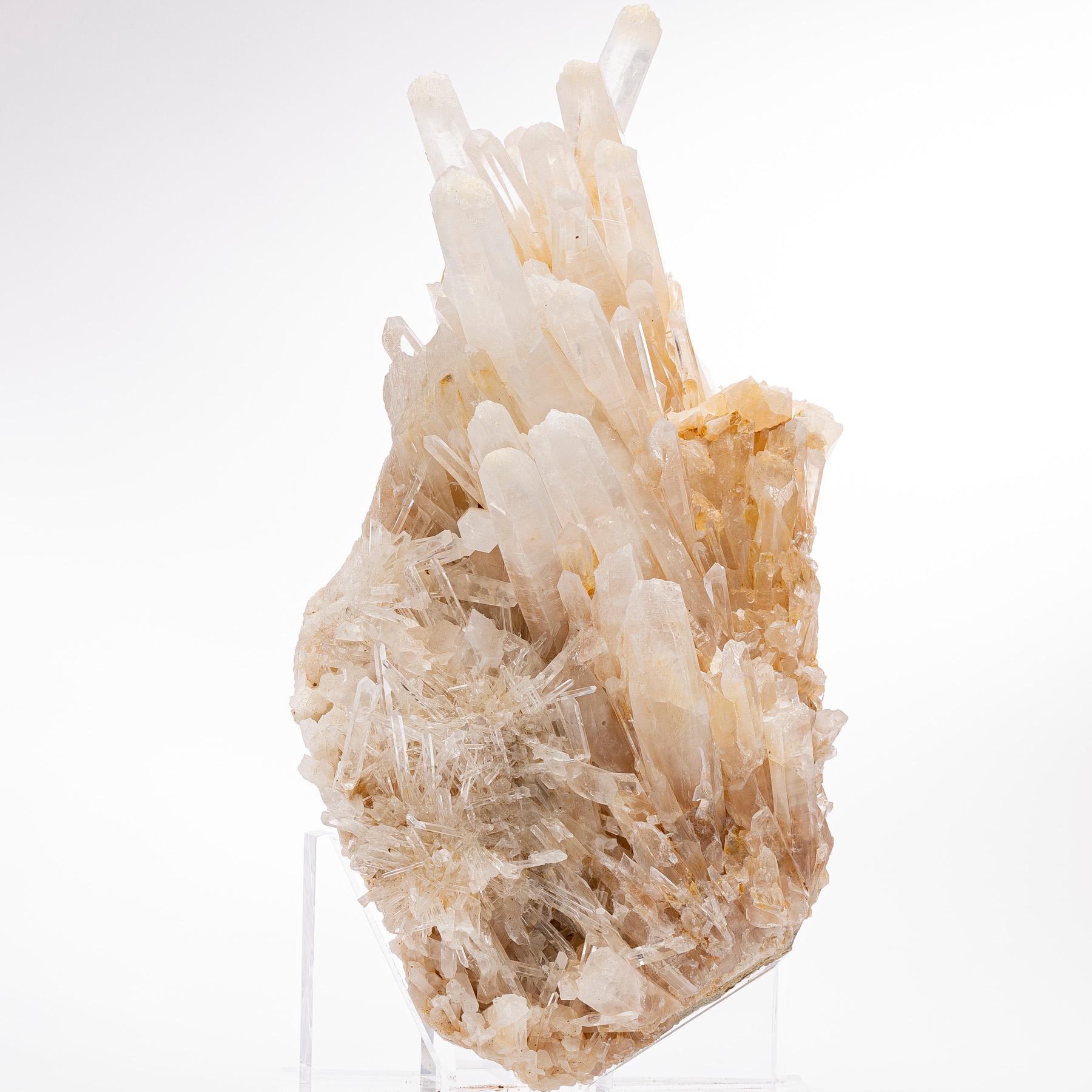 Mexican Natural Colombian Quartz Specimen Mounted on Acrylic Base