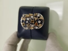 Natural color diamond fancy shapes ring