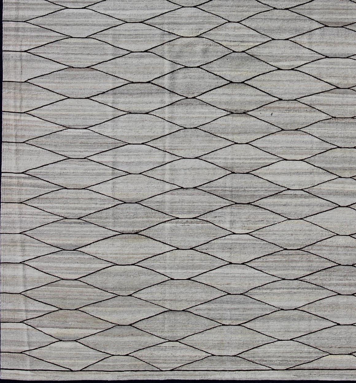 Afghano Kilim a trama piatta intrecciata a mano in toni naturali in vendita